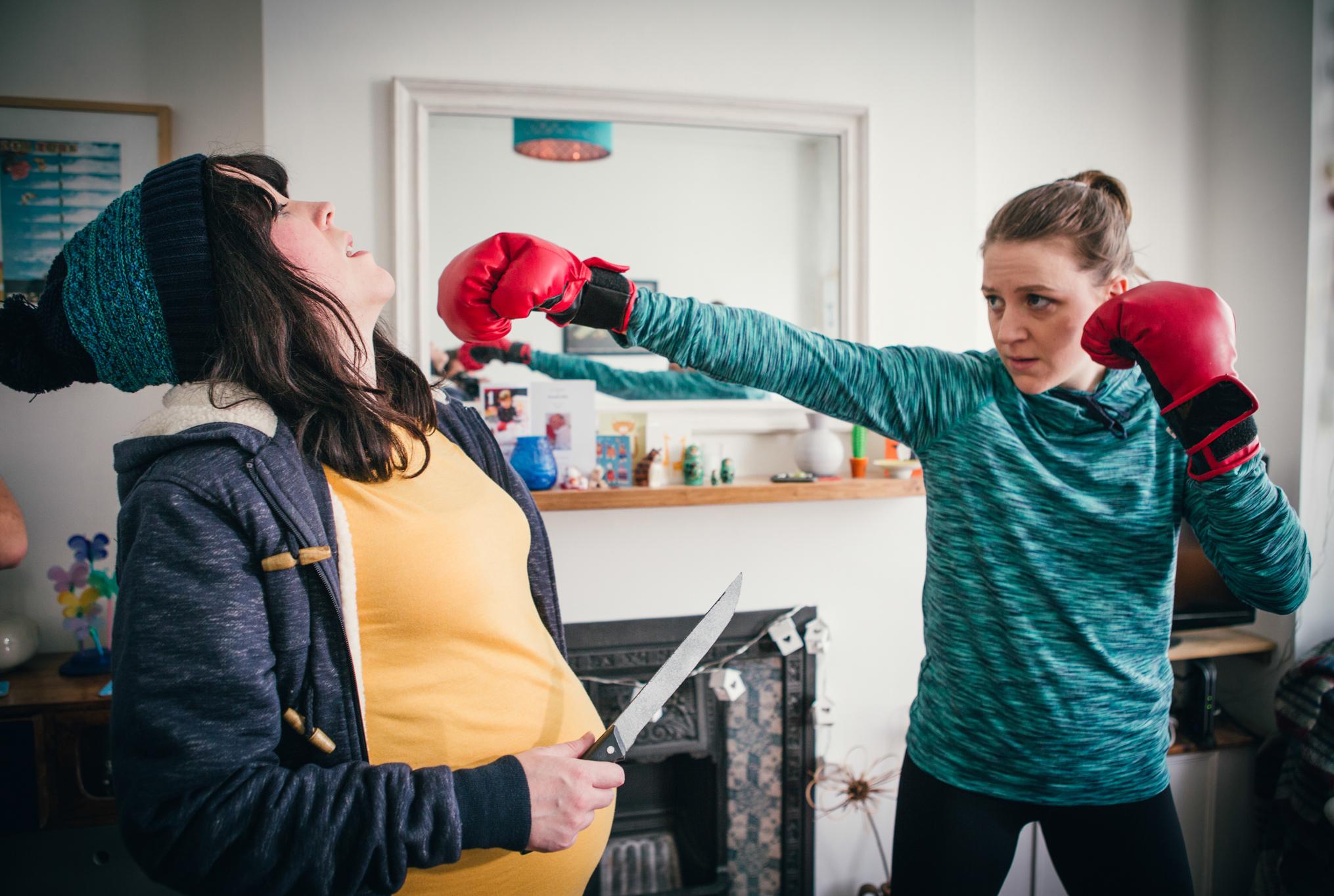 Whelan (right) as Len in 'Prevenge' with Alice Lowe (left) who directed, wrote and starred in the film (Kaleidoscope Entertainment)