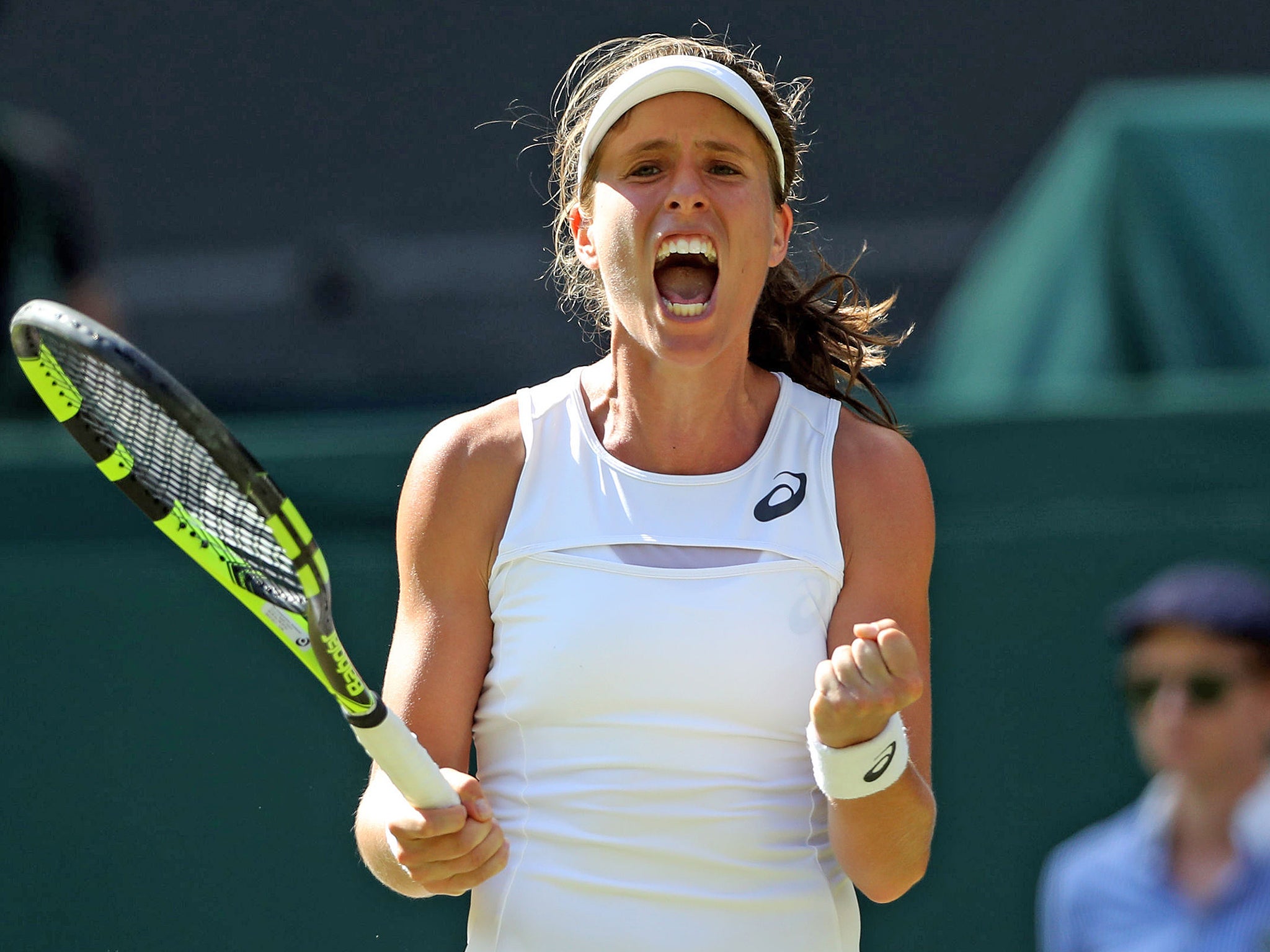 &#13;
Konta is now the bookmakers' favourite to win Wimbledon &#13;