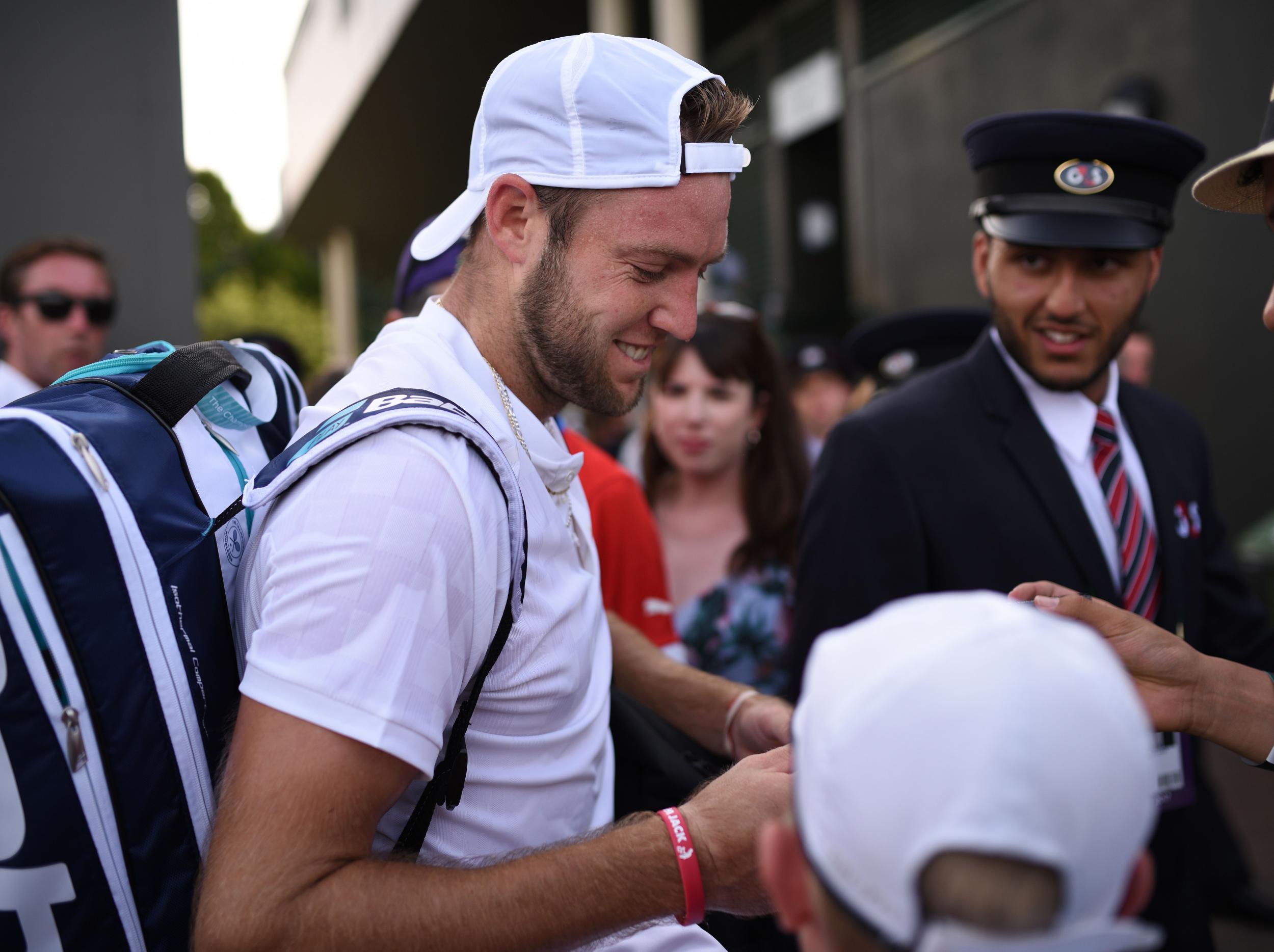 Sock has managed to make contact with the young fan