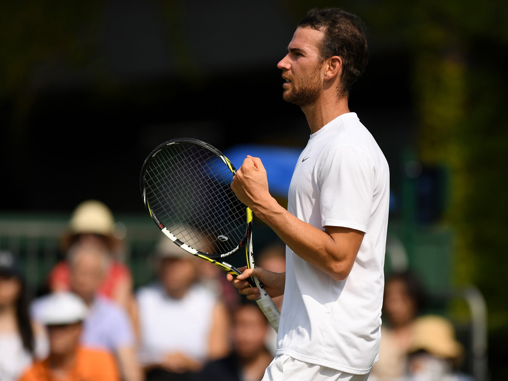 Adrian Mannarino protested the umpire's decision but to no avail