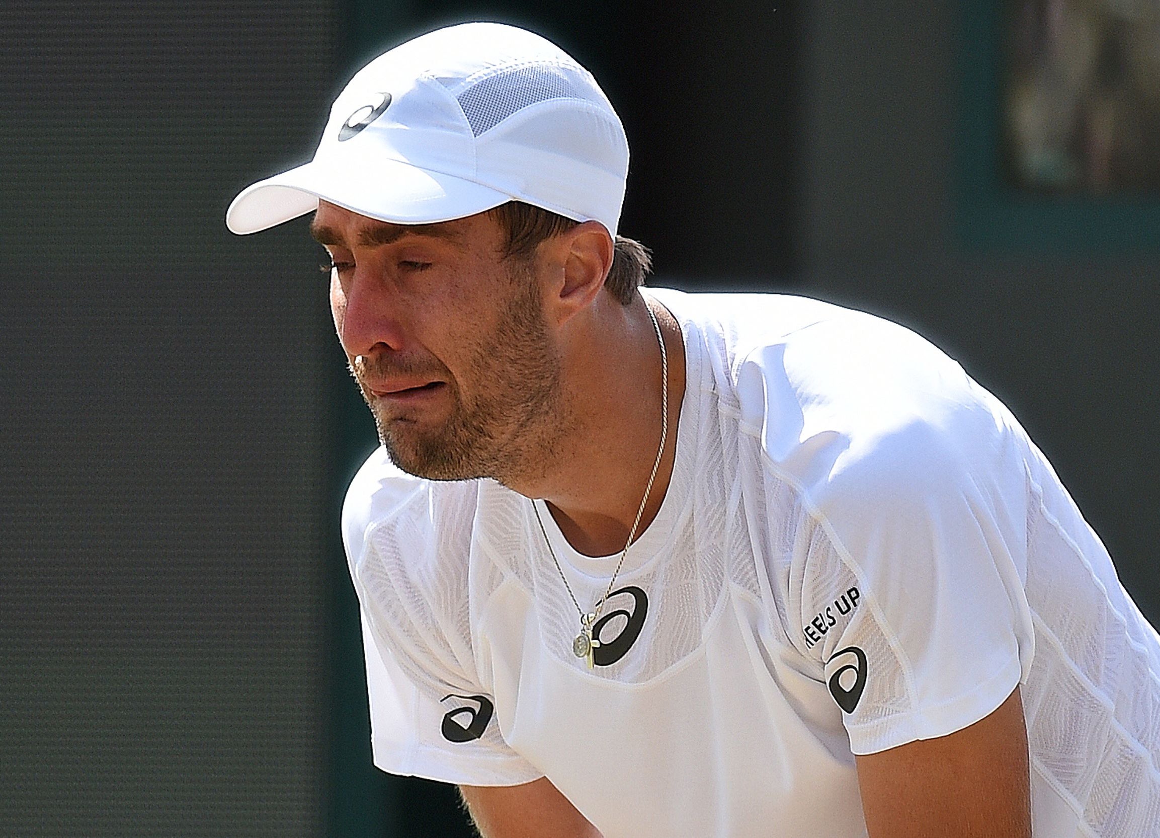 Johnson could not hold back the tears during his third round match