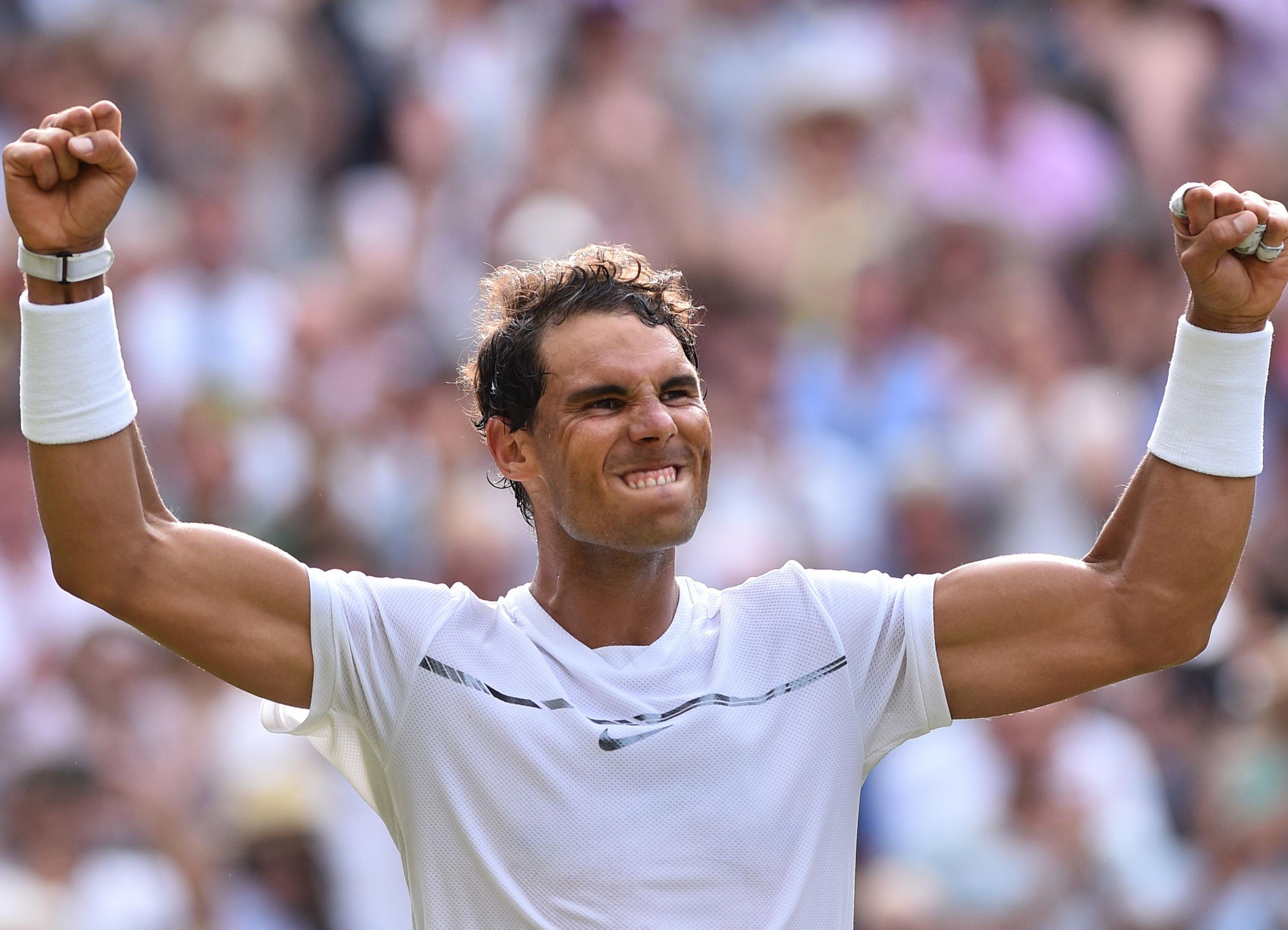 Nadal won in straight sets on Centre Court