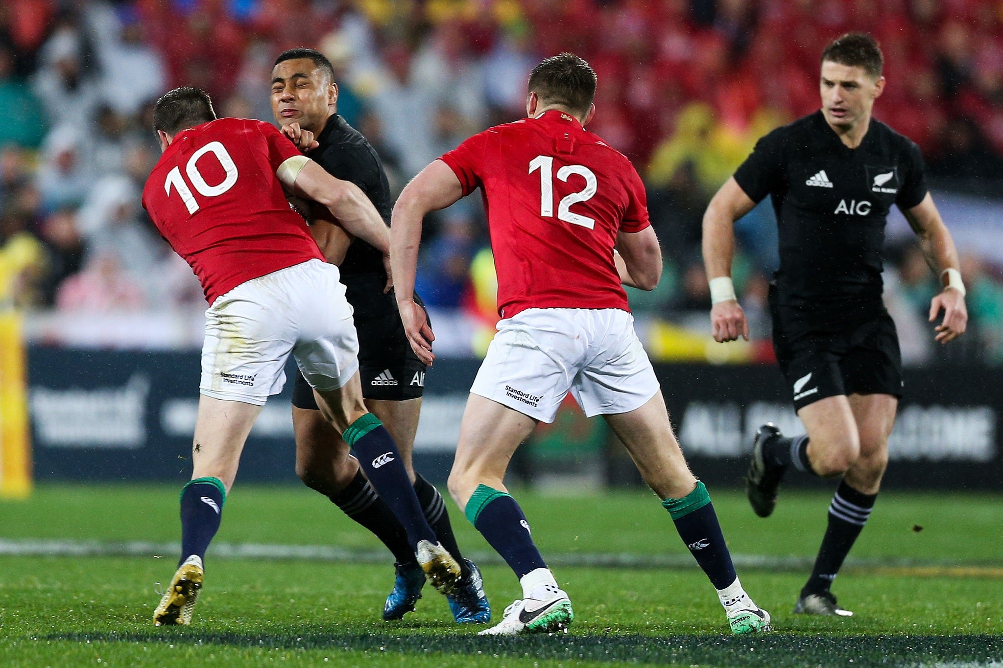 A brilliant performance in what was his first start. Ran half the pitch when Jordie Barrett’s interception saved the All Blacks, and on hand to collect an offload from the same man to score the first try. Then made the surging run and magical offload to set-up the second.