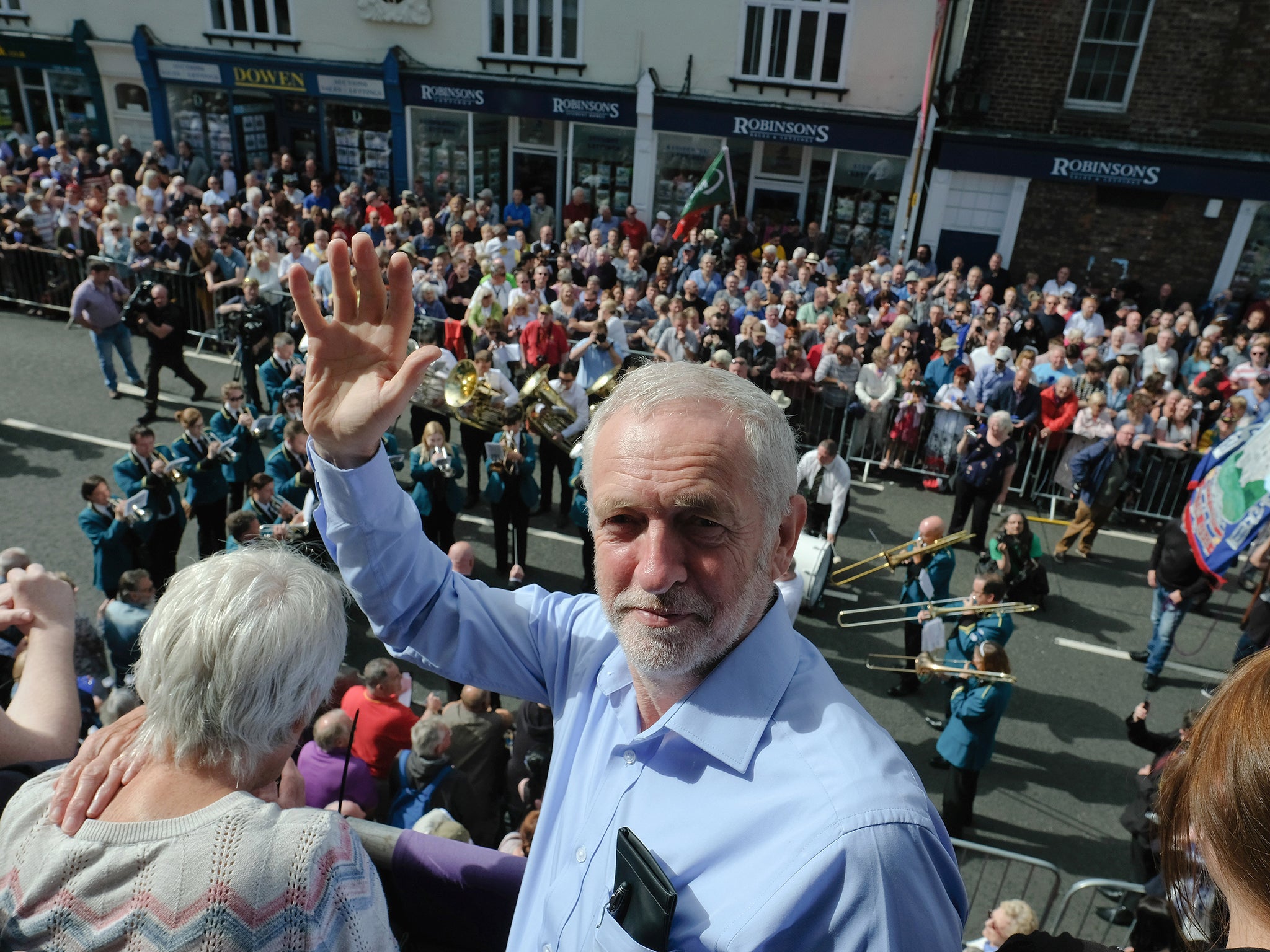 Jeremy Corbyn attends the Durham Miners' Gala in 2017