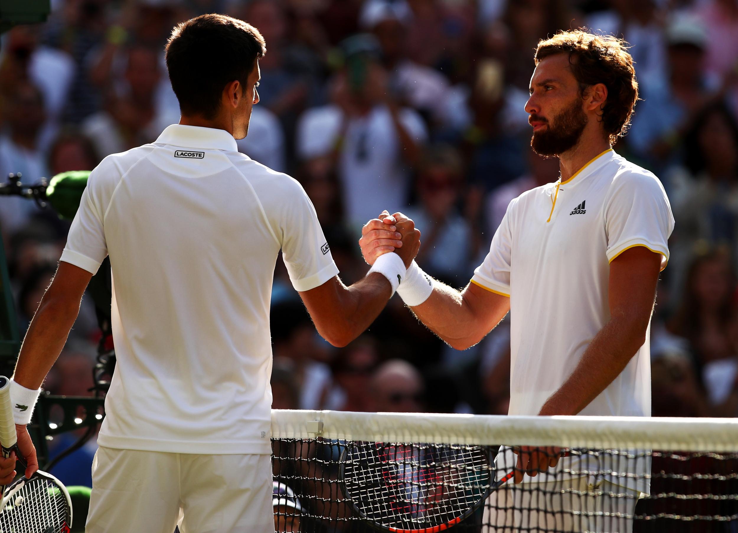 Gulbis struggled with an injury late on