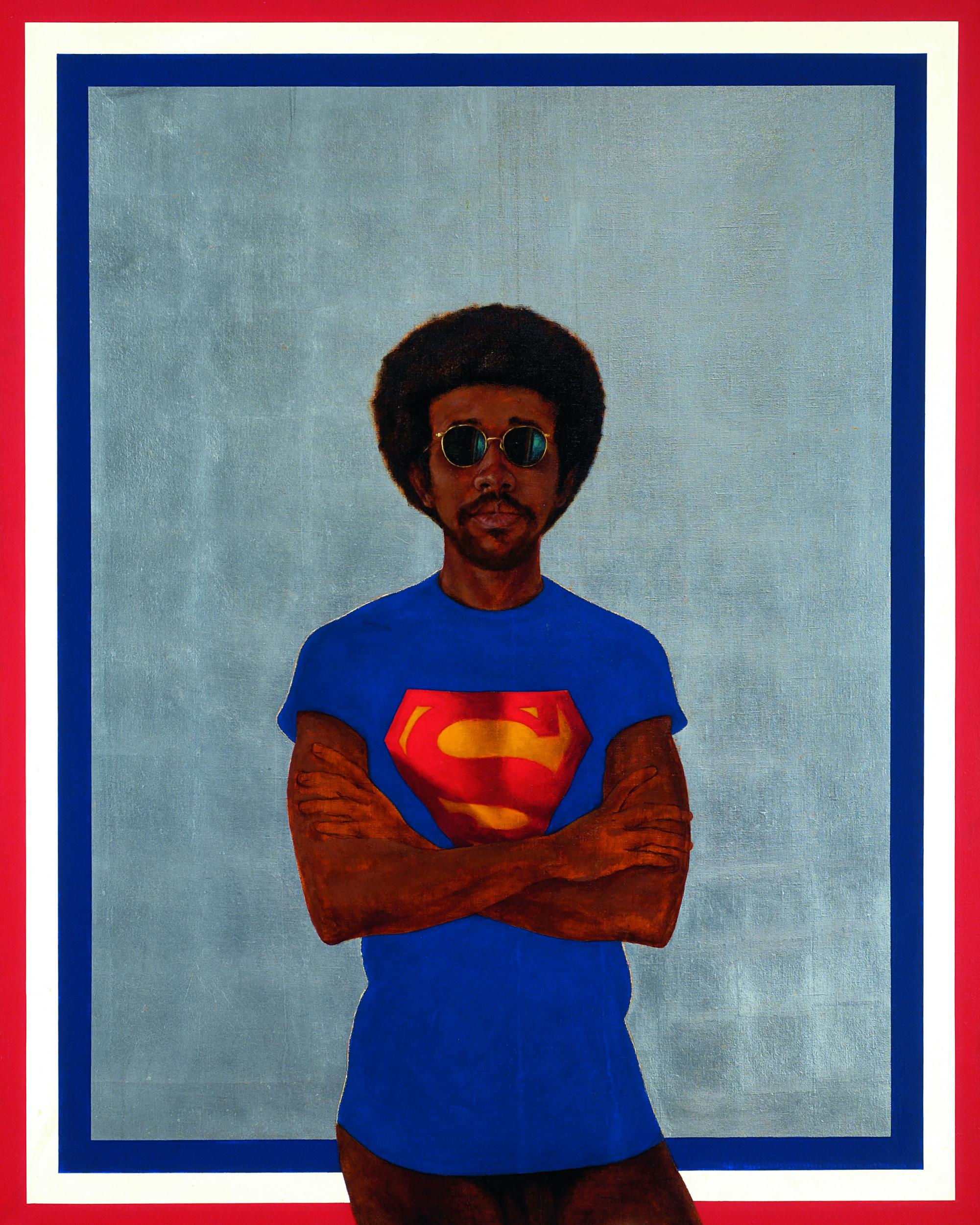 Icon for My Man Superman (Superman Never Saved Any Black People – Bobby Seale), 1969, Barkley L Hendricks (Barkley L Hendricks)