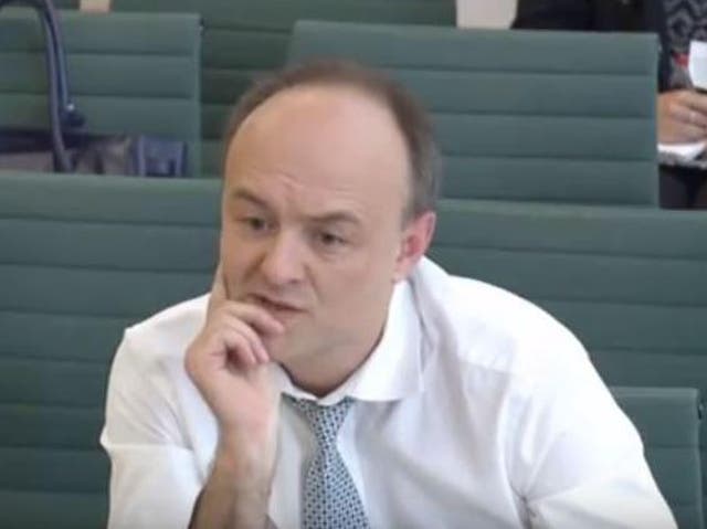 Dominic Cummings speaking to the Treasury Select Committee