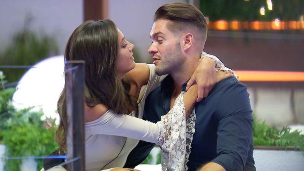 Tyla Carr with Jonny Mitchell on an episode of Love Island 2017. Their romance was interrupted by the arrival of newcomer Theo Campbell