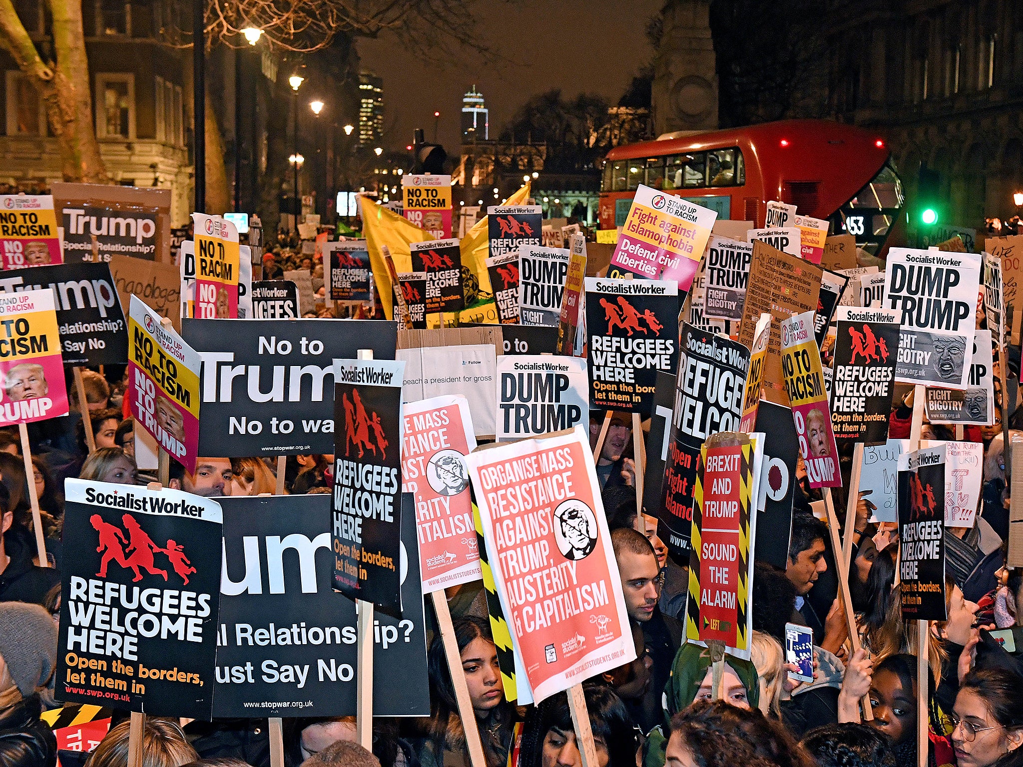 Protesters lined the streets and American airports in opposition to the last version of Donald Trump's travel ban