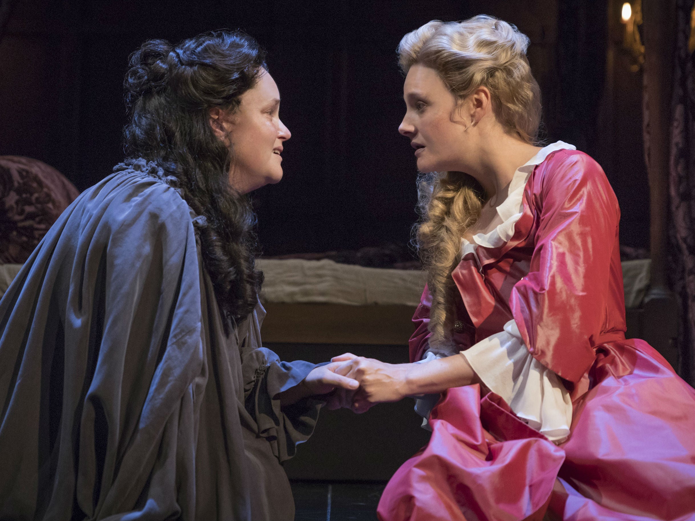 Emma Cunniffe as Queen Anne and Romola Garai as Sarah Churchill