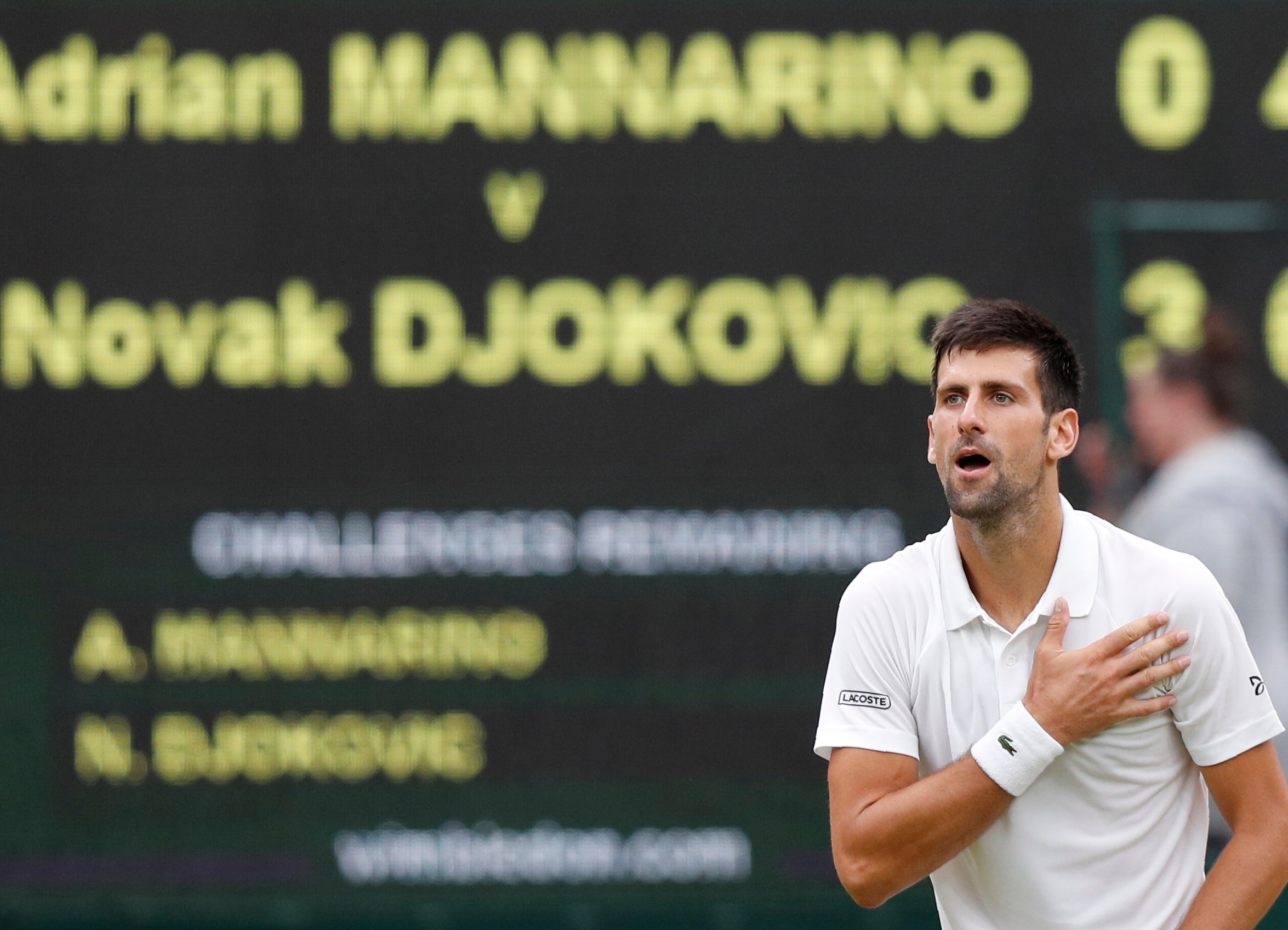 Djokovic has battled his way into the last eight