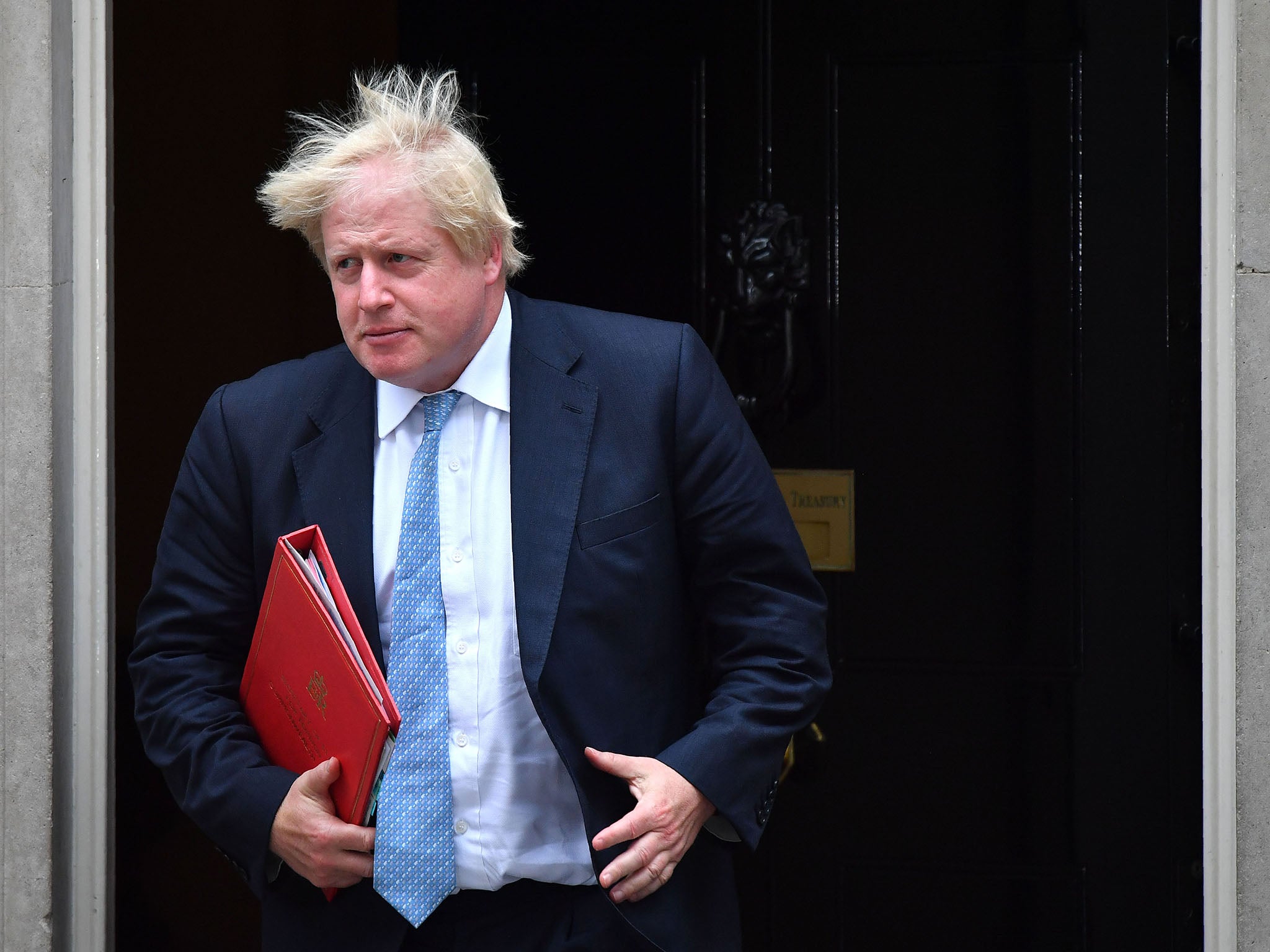 Foreign Secretary Boris Johnson leaves 10 Downing Street