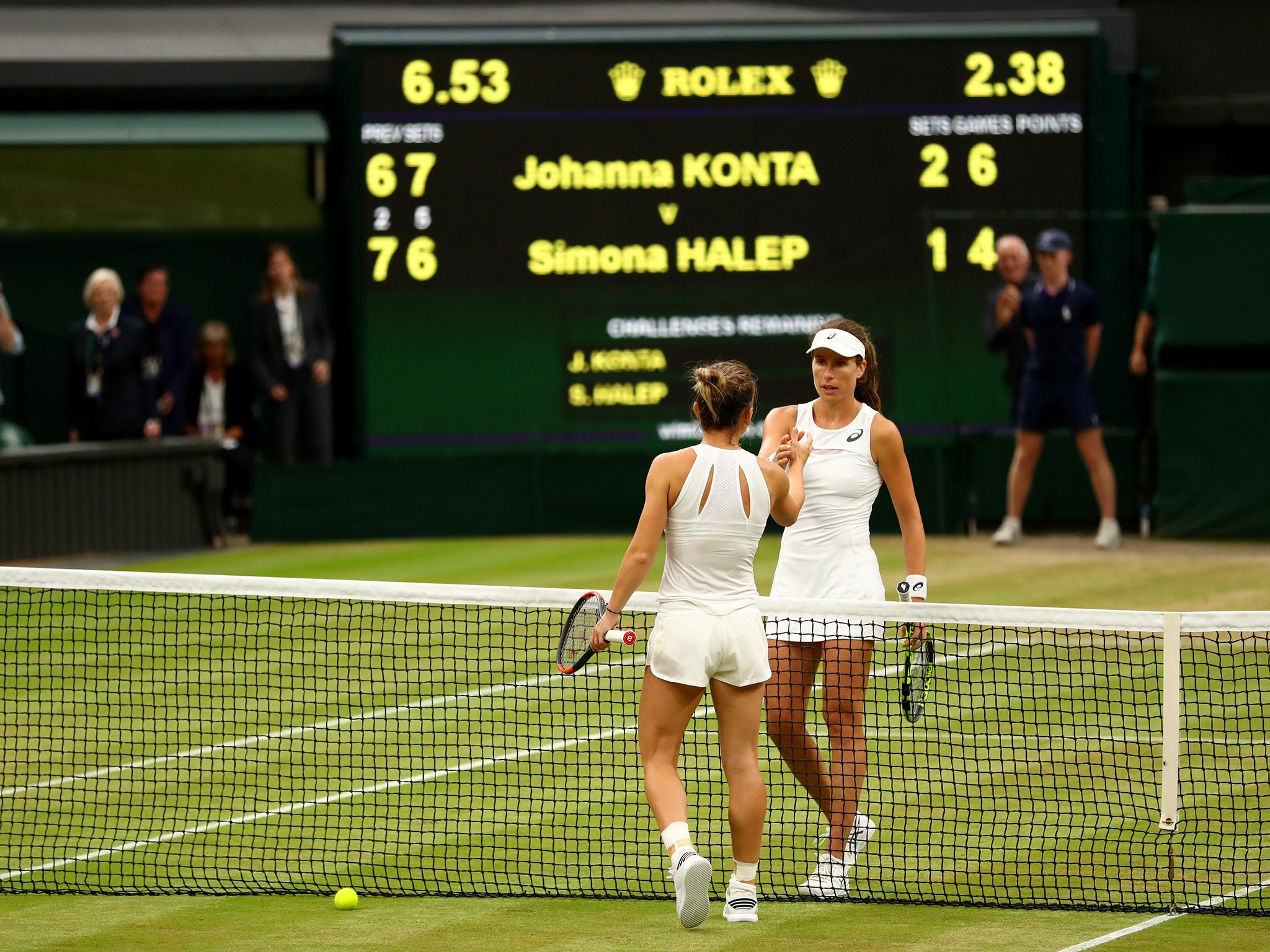 Konta will meet Venus Williams in the semis