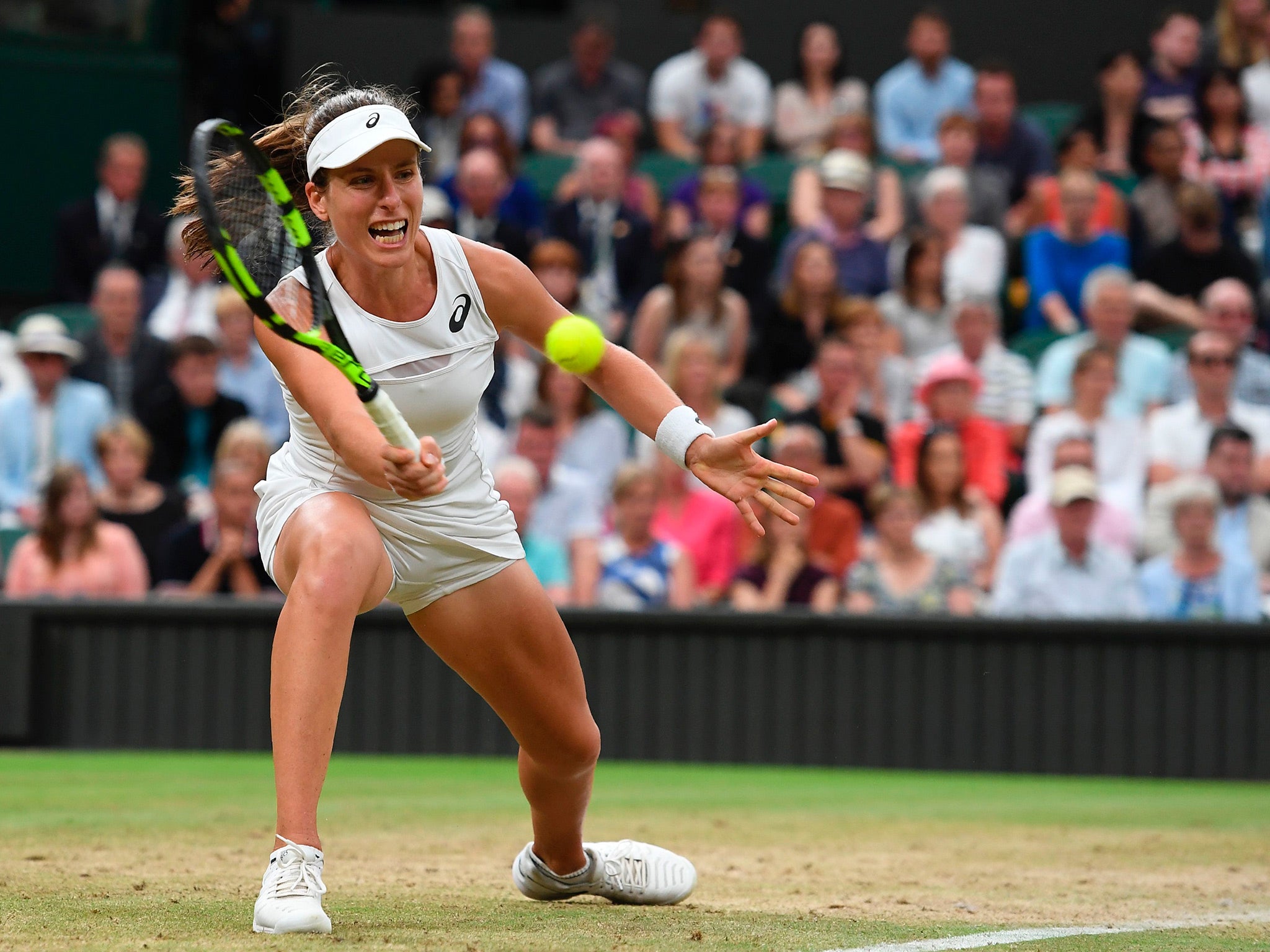 Konta fought back to take the second set