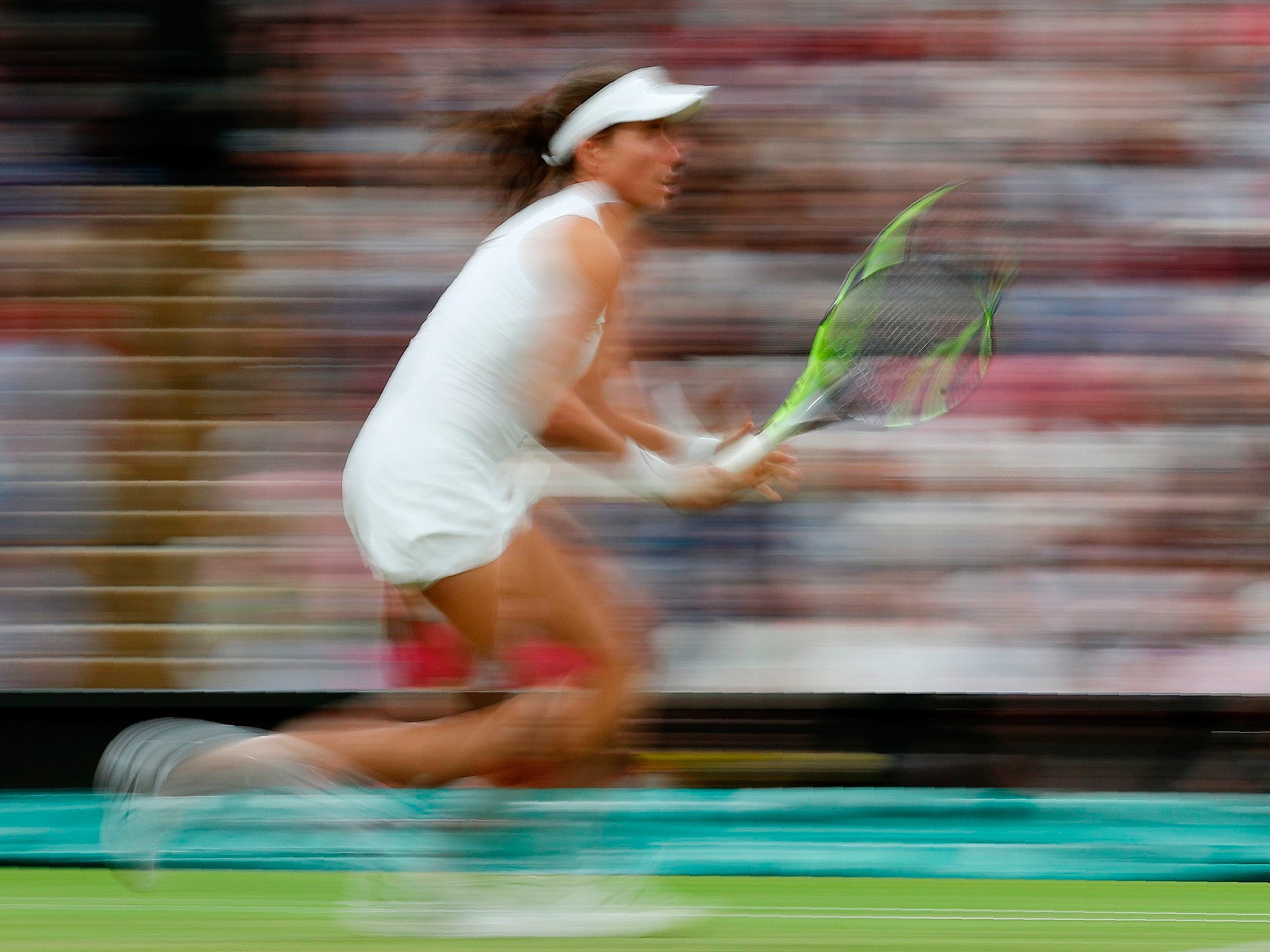 Johanna Konta’s non-stop aggression proved decisive in a tight contest