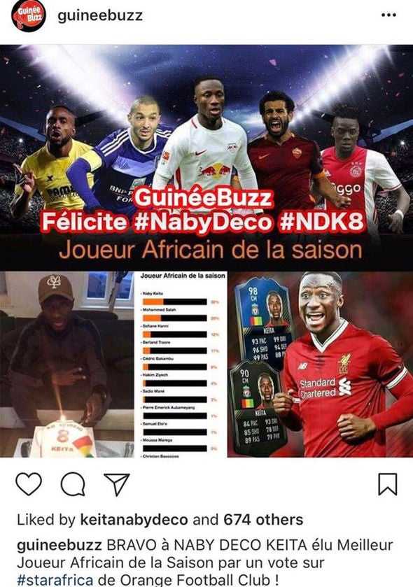 Keita liked this post on Instagram