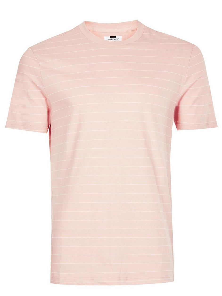 Pink and White Fine Stripe T-Shirt, £15, topman.com