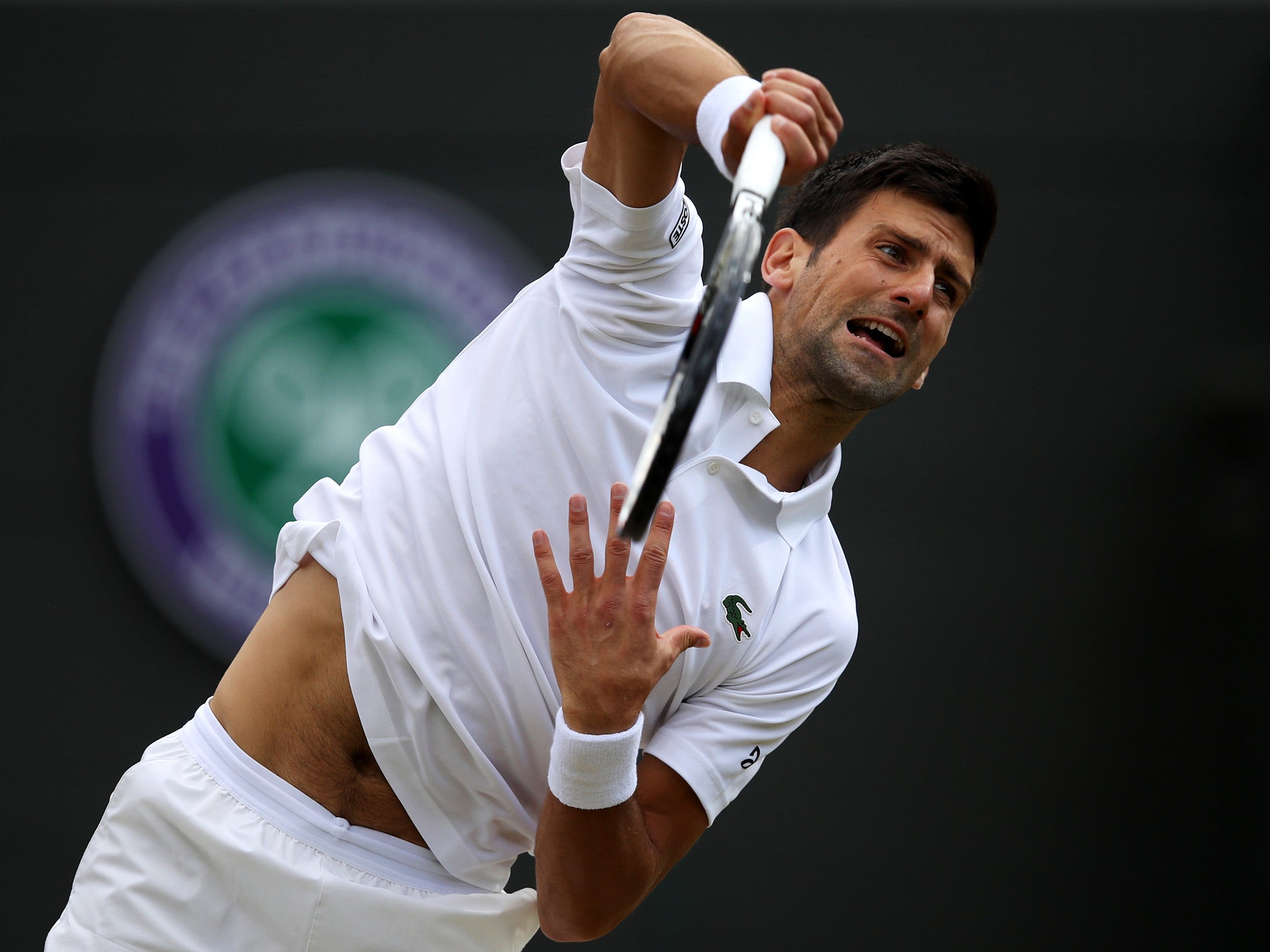 Second seed Novak Djokovic retired from his quarter-final due to injury