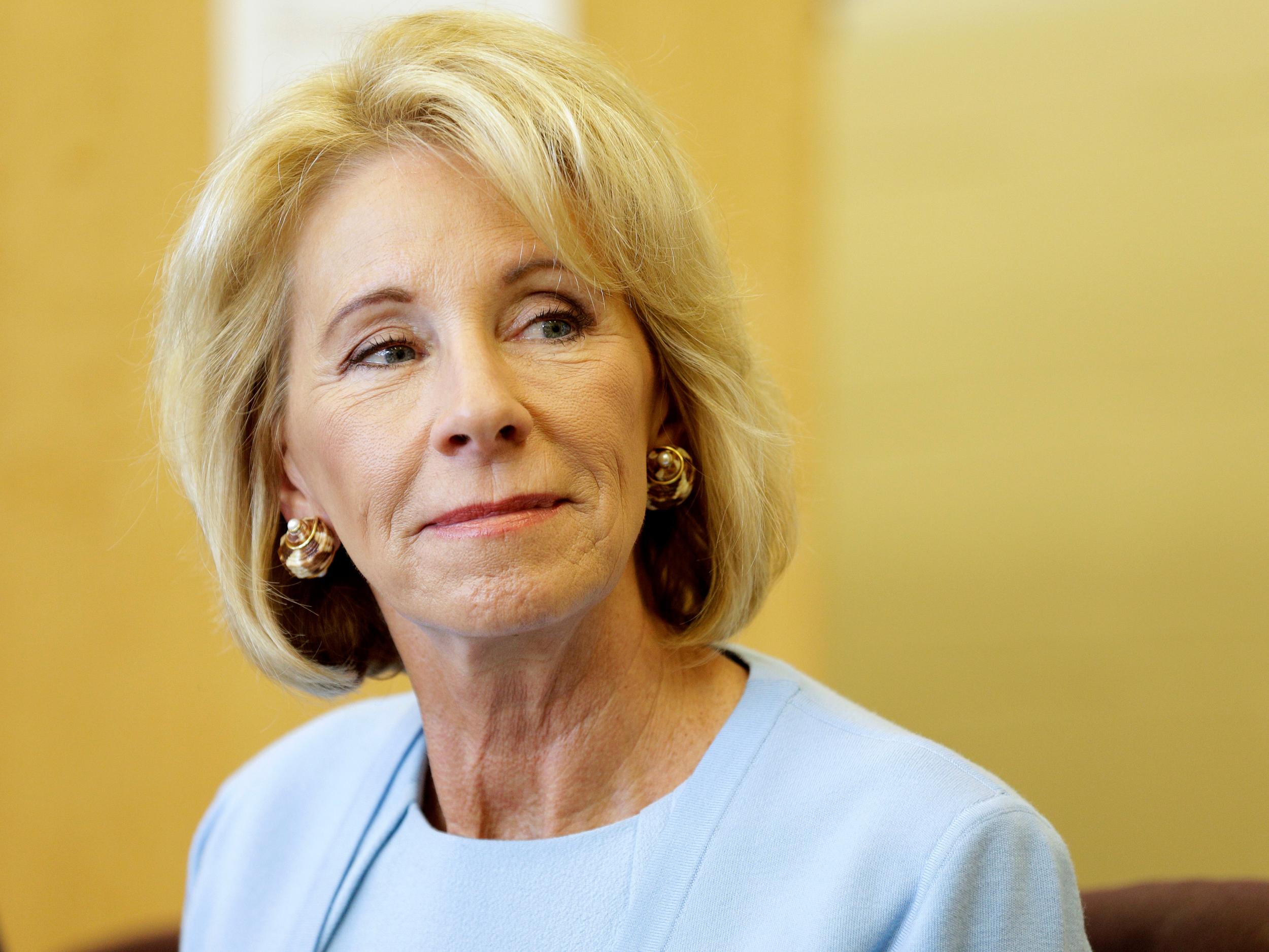 US Secretary of Education Betsy DeVos