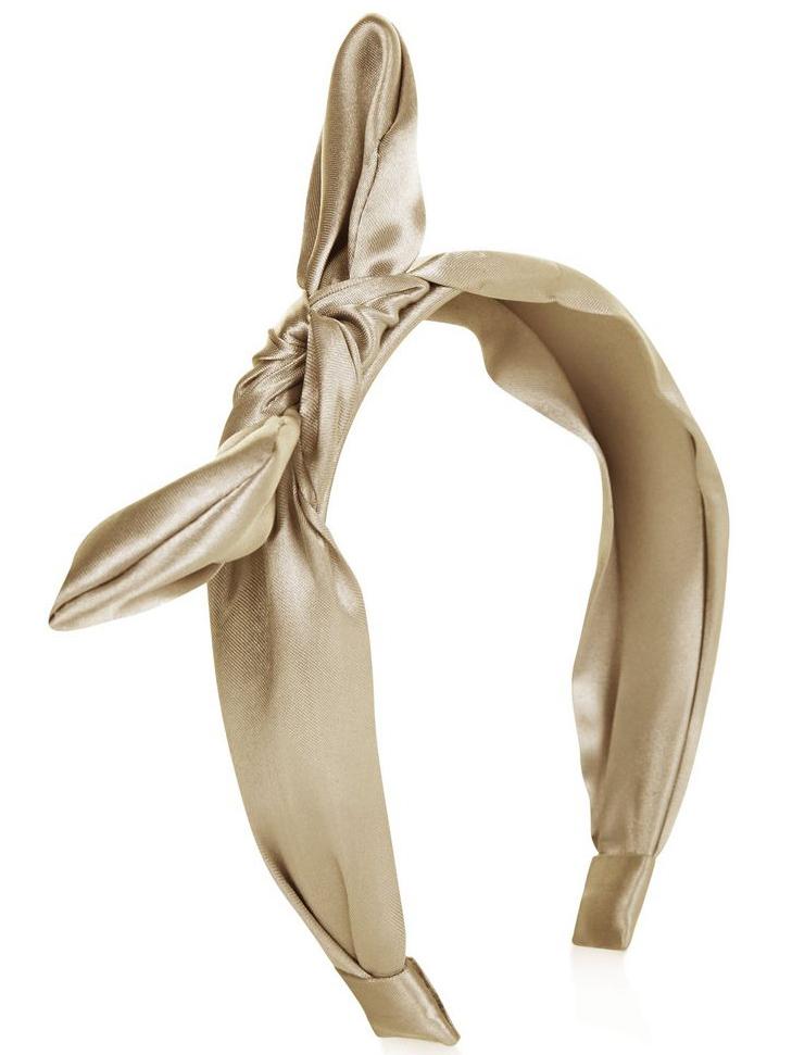 &#13;
Khaki Sateen Bow Hair Band, £2.99, newlook.com&#13;