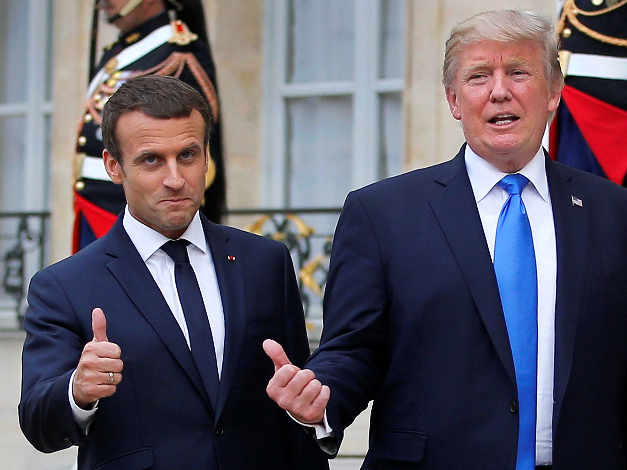 Thursday’s encounter between Emmanuel Macron and Donald Trump appeared more congenial than many expected