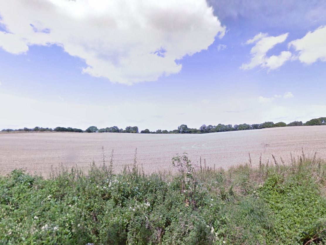 Brimslade in Wiltshire, where the plane came down