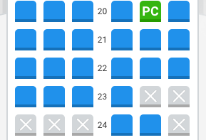 The Calder family have been split up on their flight, despite plenty of seats being available