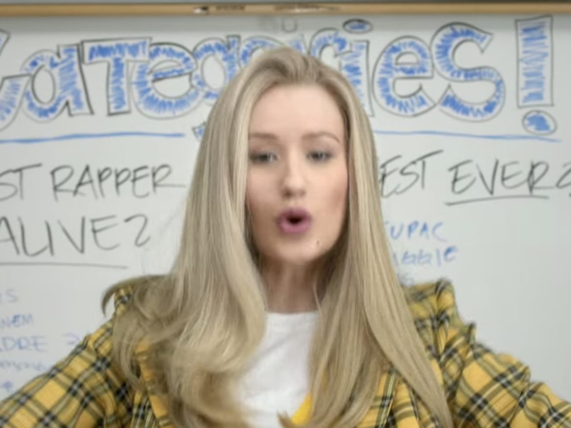 The video was inspired by "Clueless."