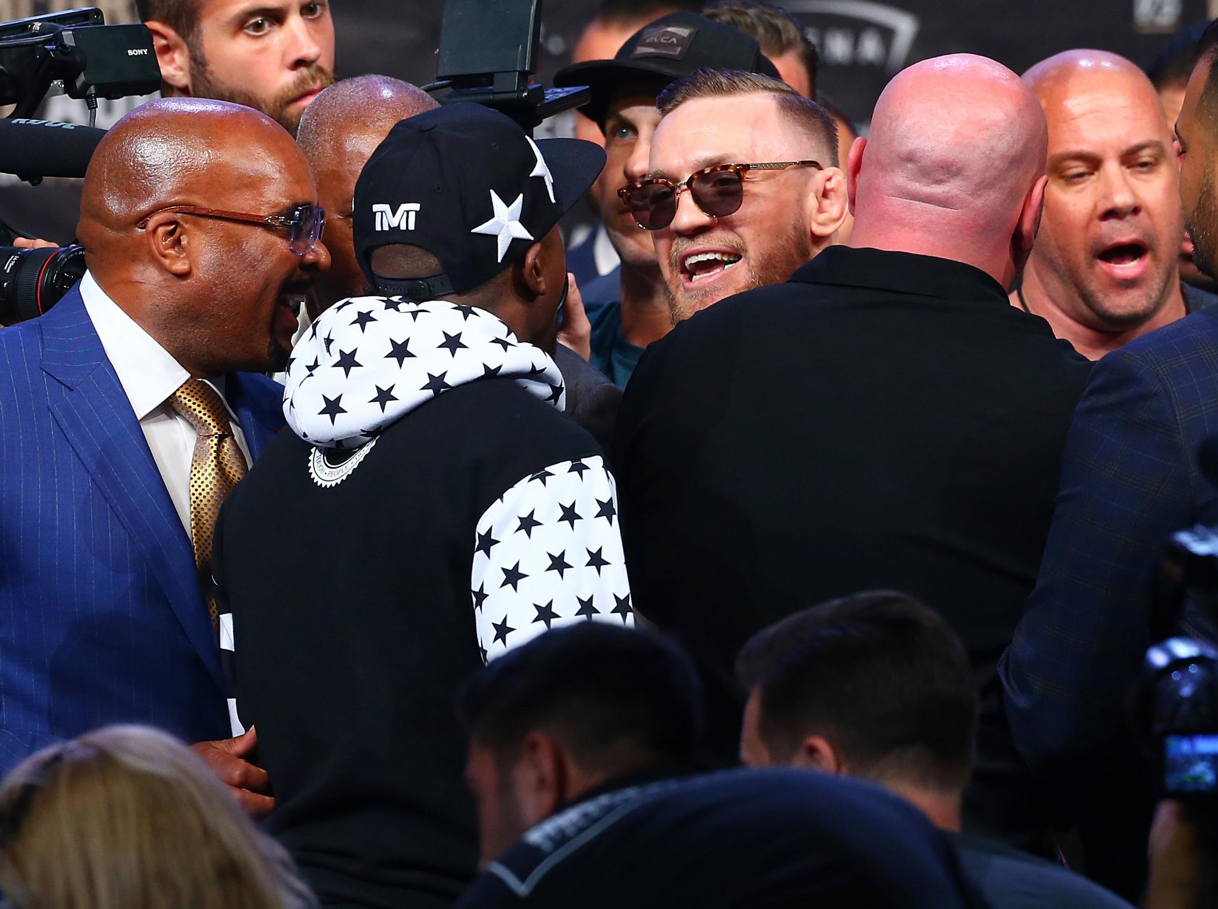 Dana White was on hand to separate the two men (Getty)