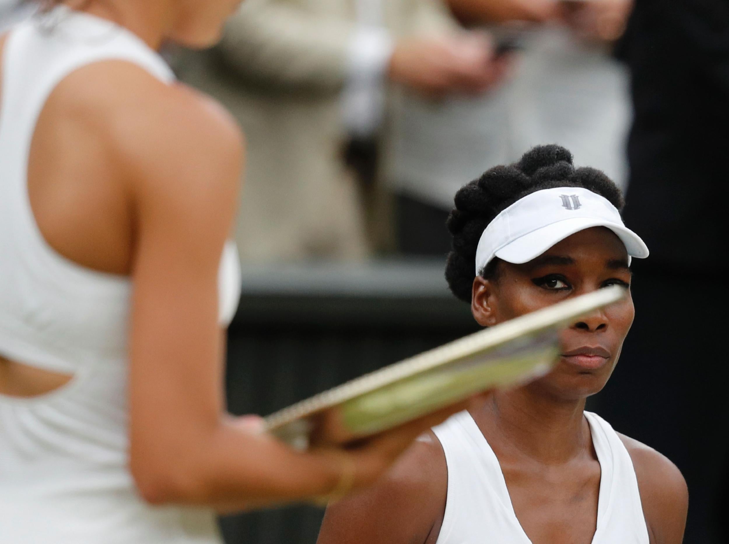 Williams started well against Muguruza, but fell to a bewildering defeat