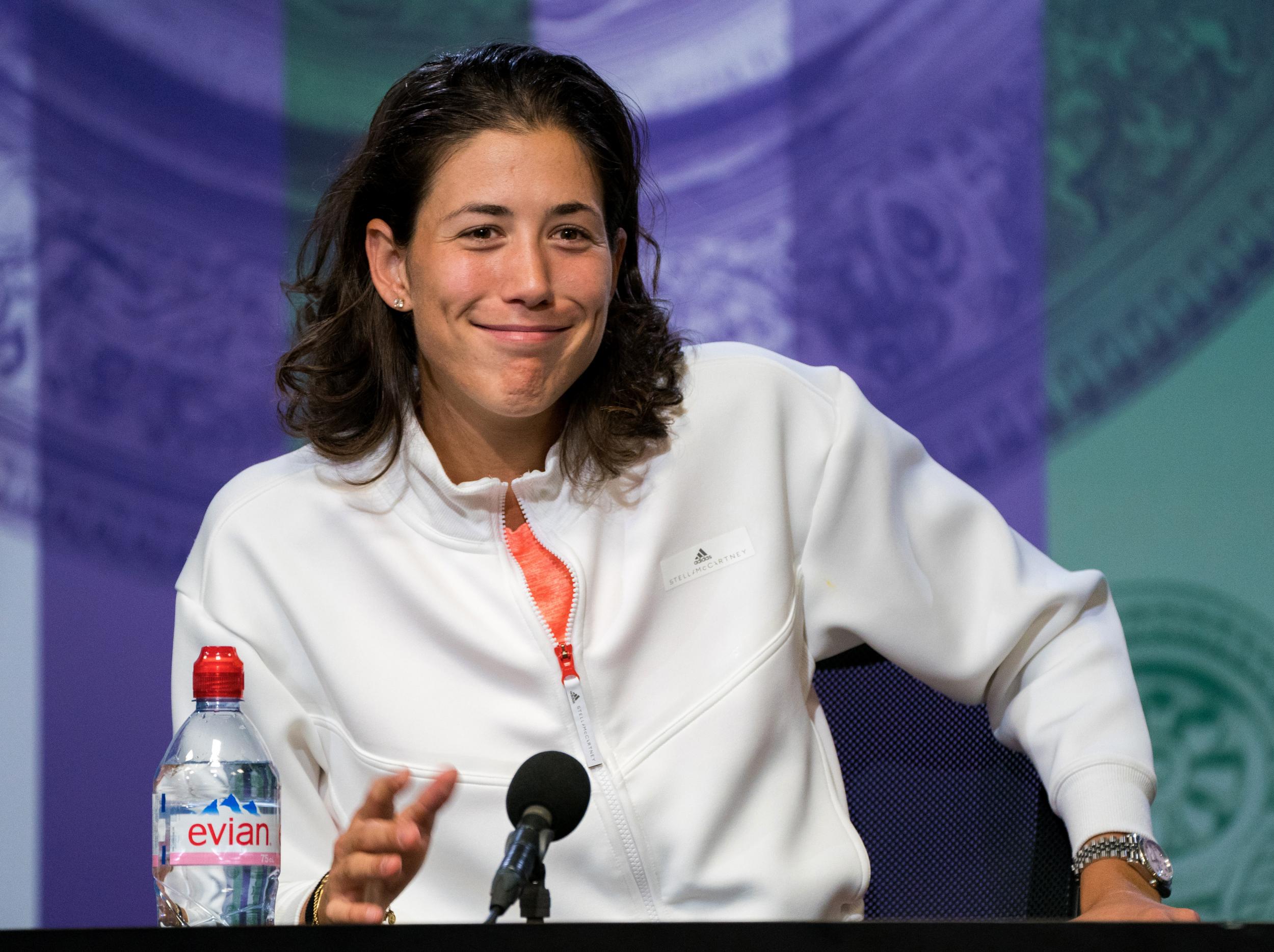 Muguruza's sense of humour was clear in her post-match press conference (Getty )