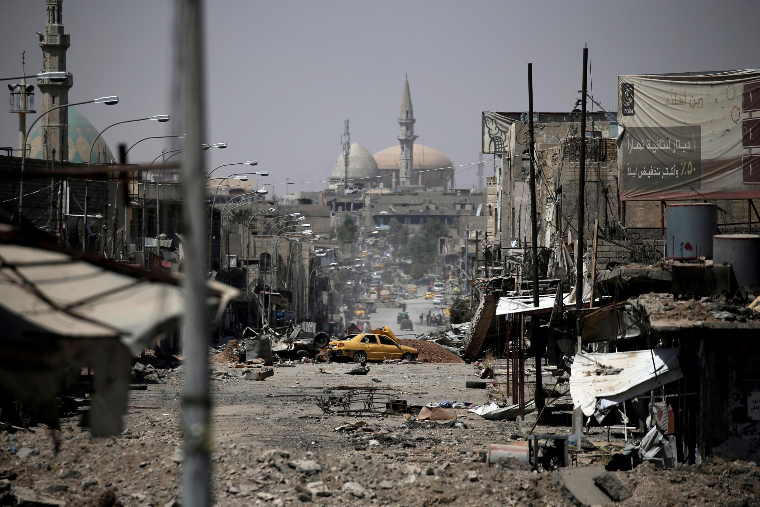 A view of a part of western Mosul during the battle to remove Isi from the city taken on 29 May 2017