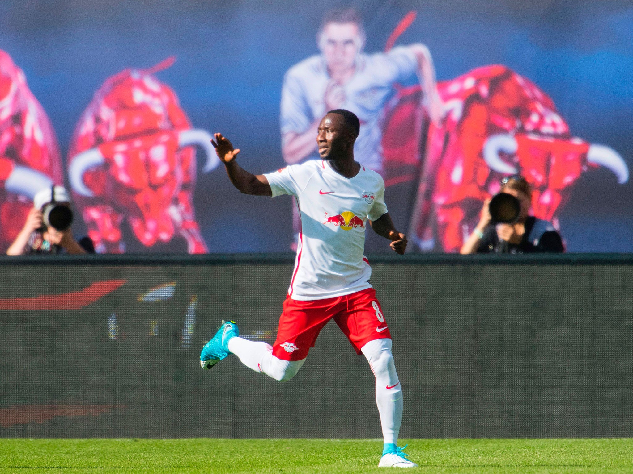 Naby Keita in action for RB Leipzig last season