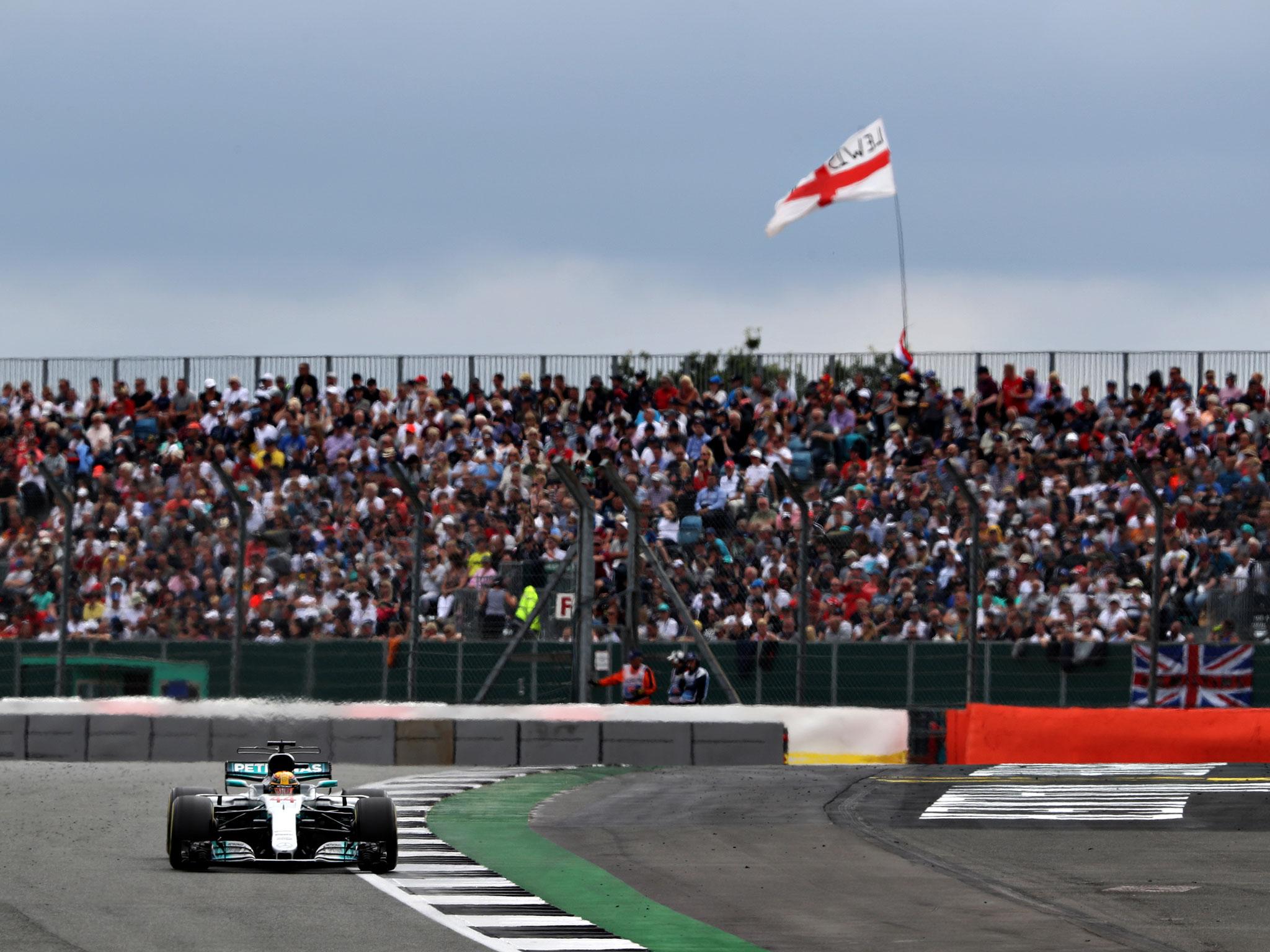 &#13;
Hamilton in action at Silverstone &#13;