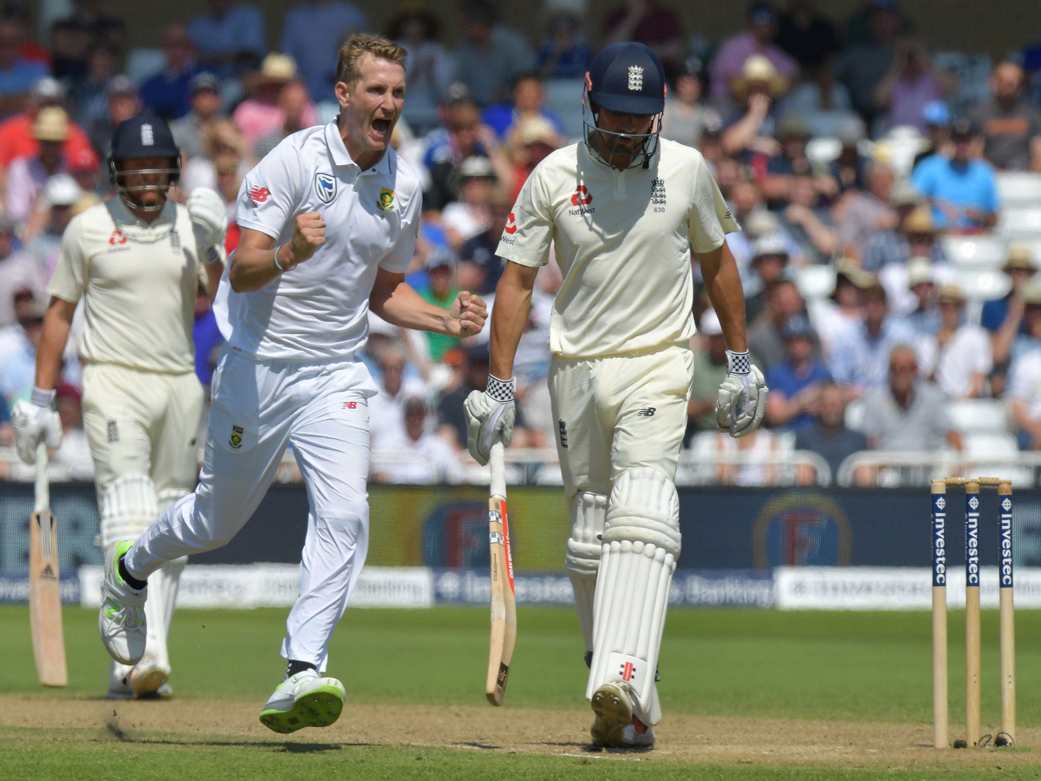 Only Alastair Cook offered any resistance before being Chris Morris got him