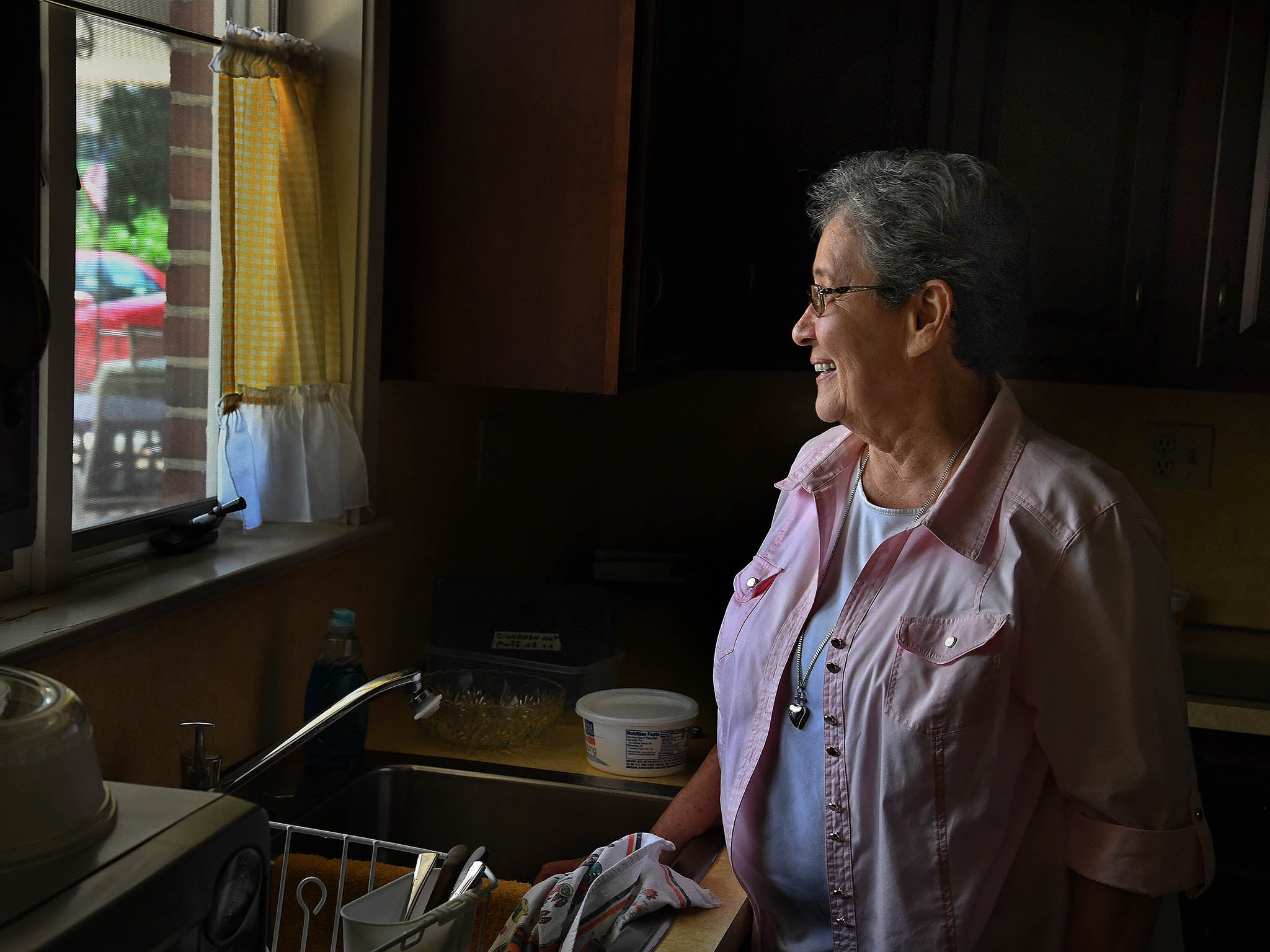 &#13;
Sister Linda Fischer lives near the sight of the proposed pipeline&#13;