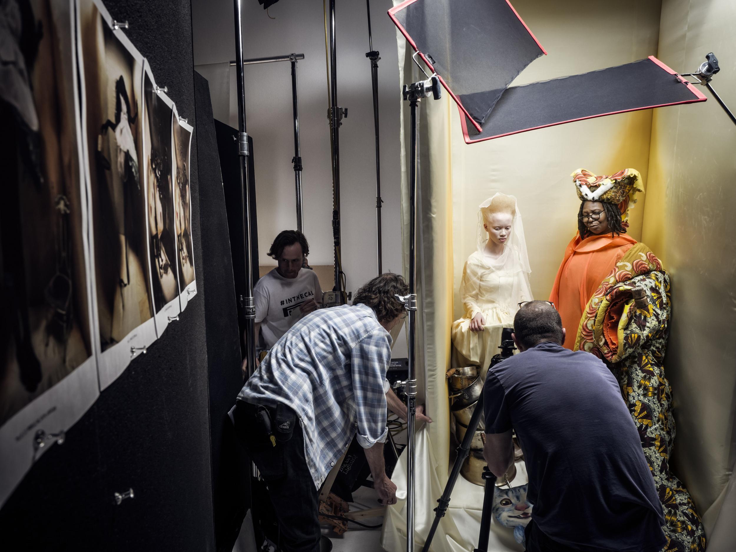 Thando Hopa as the Princess of Hearts and Whoopi Goldberg as the Royal Duchess