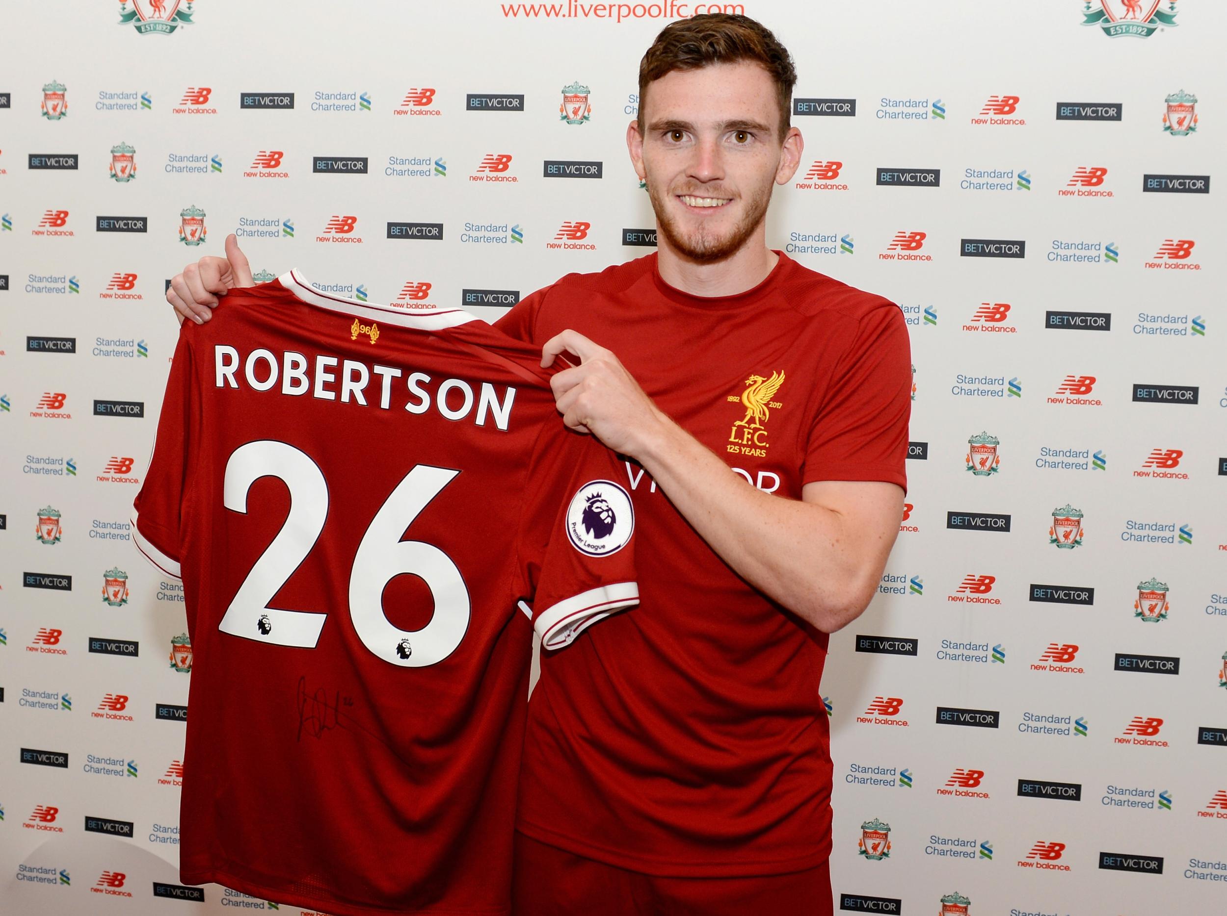 Liverpool signed Robertson from recently relegated Hull