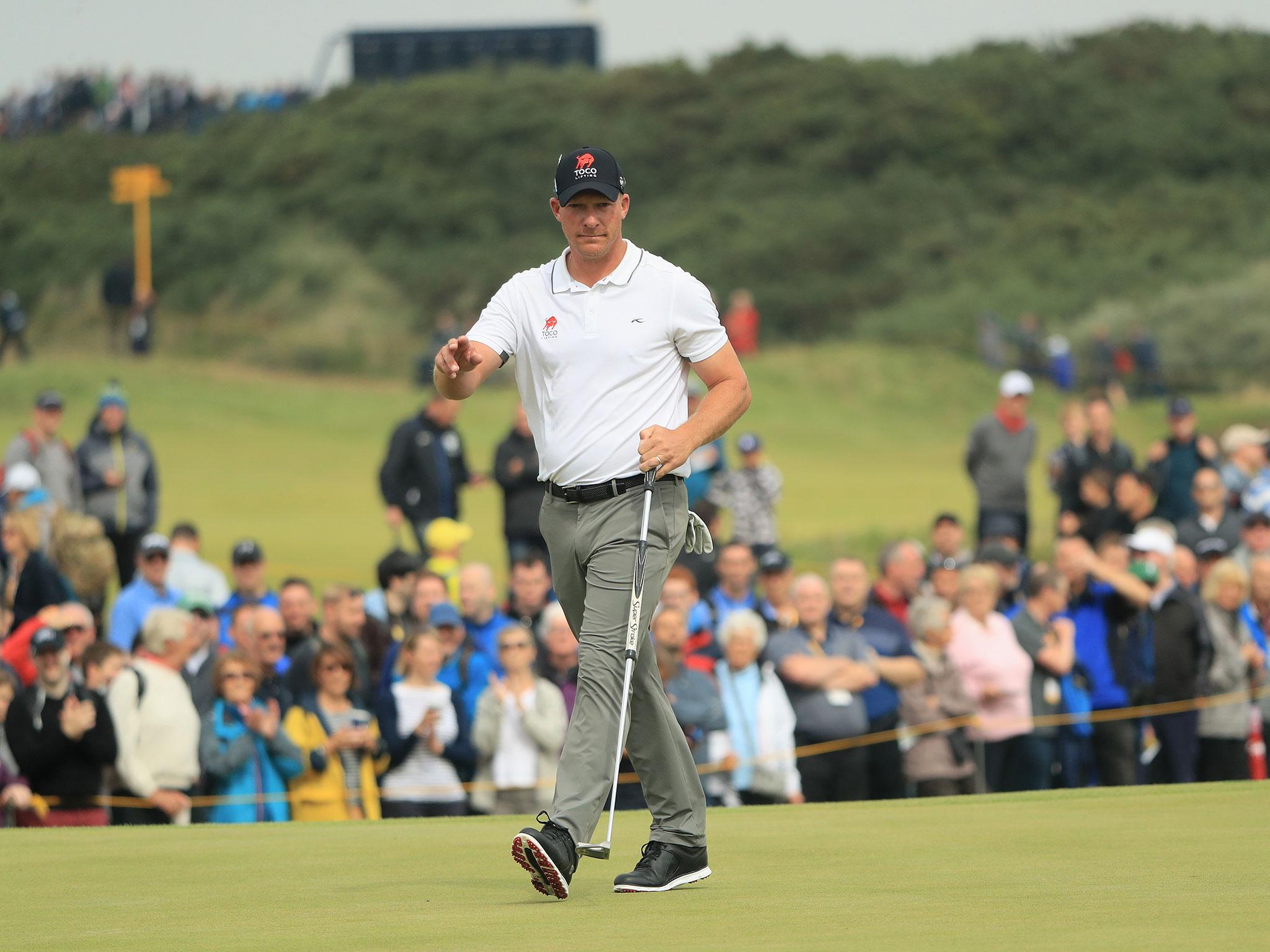 Shaun Norris made hay in the early Birkdale sunshine