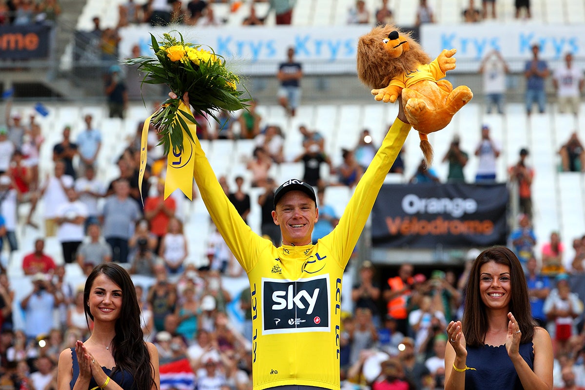 Chris Froome won four yellow jersey riding for Team Sky