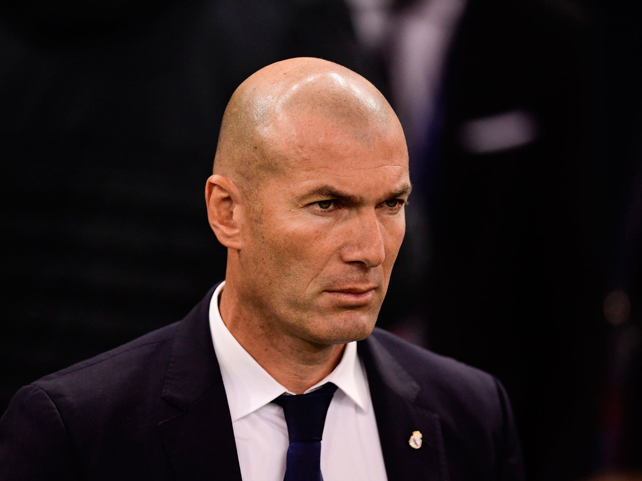 Zinedine Zidane said his side were short of a striker