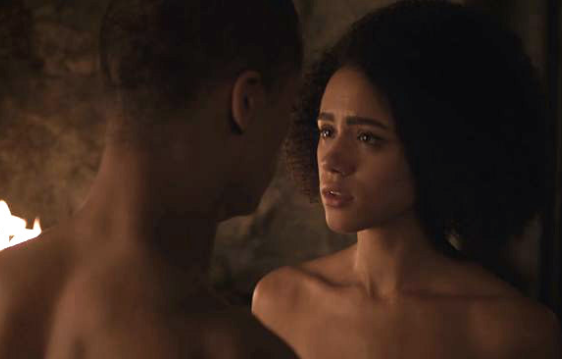 Grey Worm and Missandei in Game of Thrones season 7, episode 2