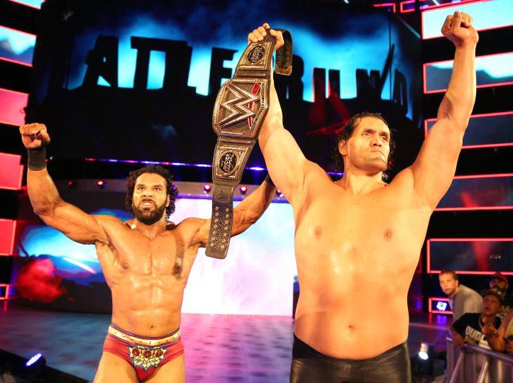 The return of The Great Khali allowed Jinder Mahal to defeat Randy Orton