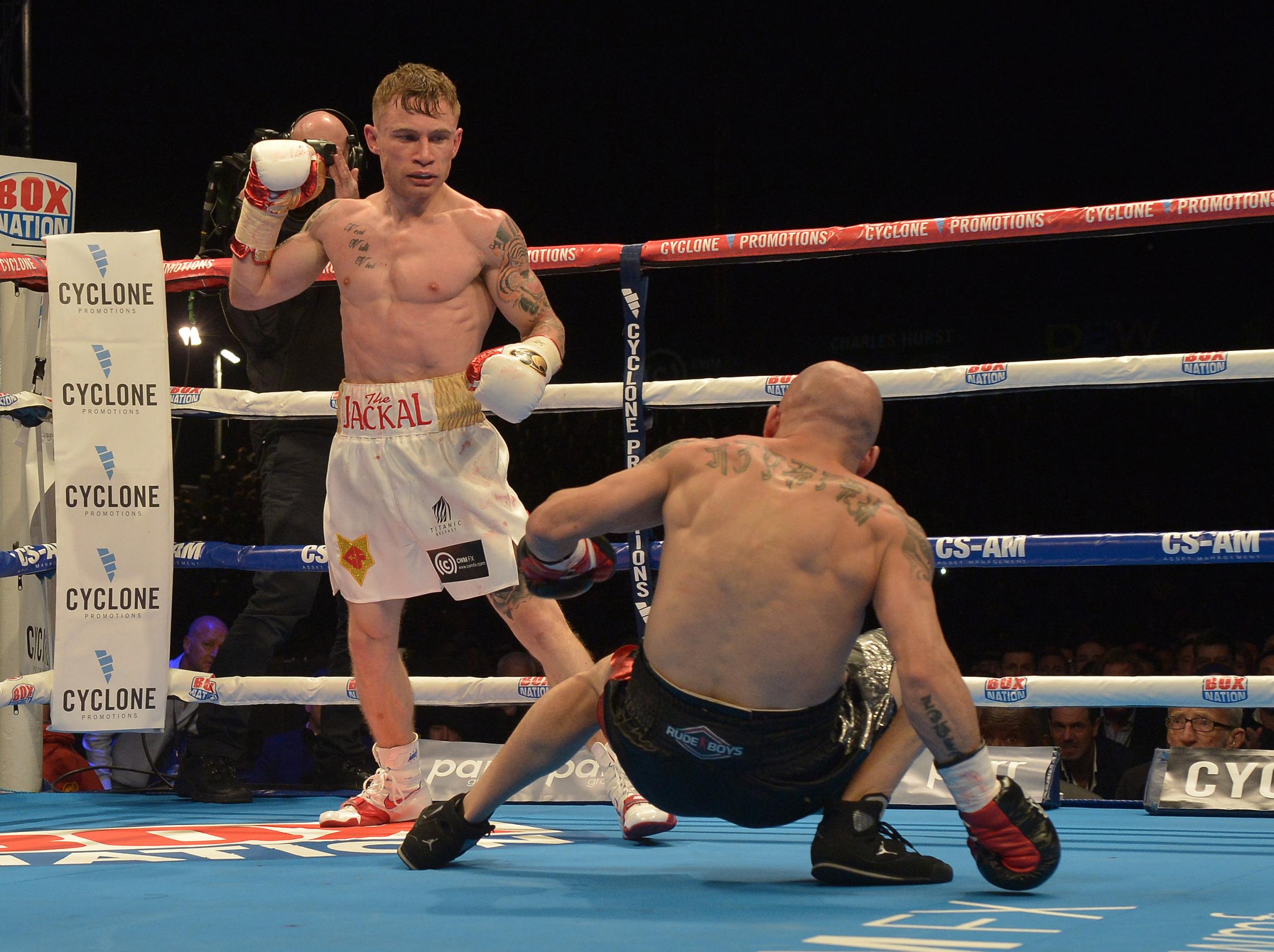 Frampton beat Kiko Martínez in 2014 to win the IBF super-bantamweight title