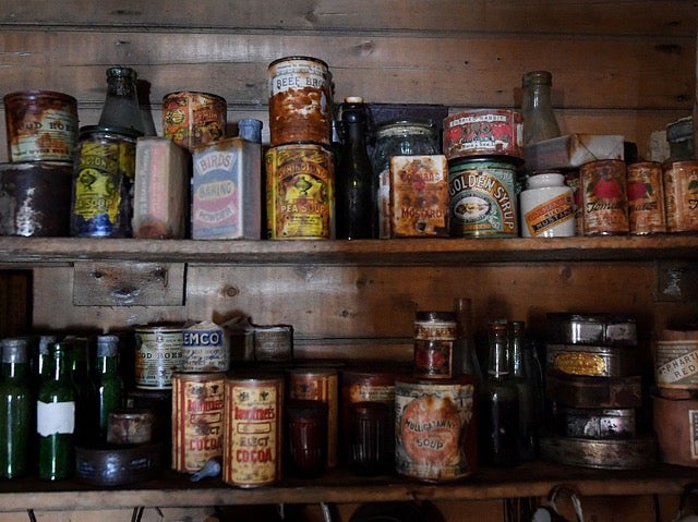 Canned food left inside the historic hut that was used by polar explorer Ernest Shackleton and his team (AFP/Getty)