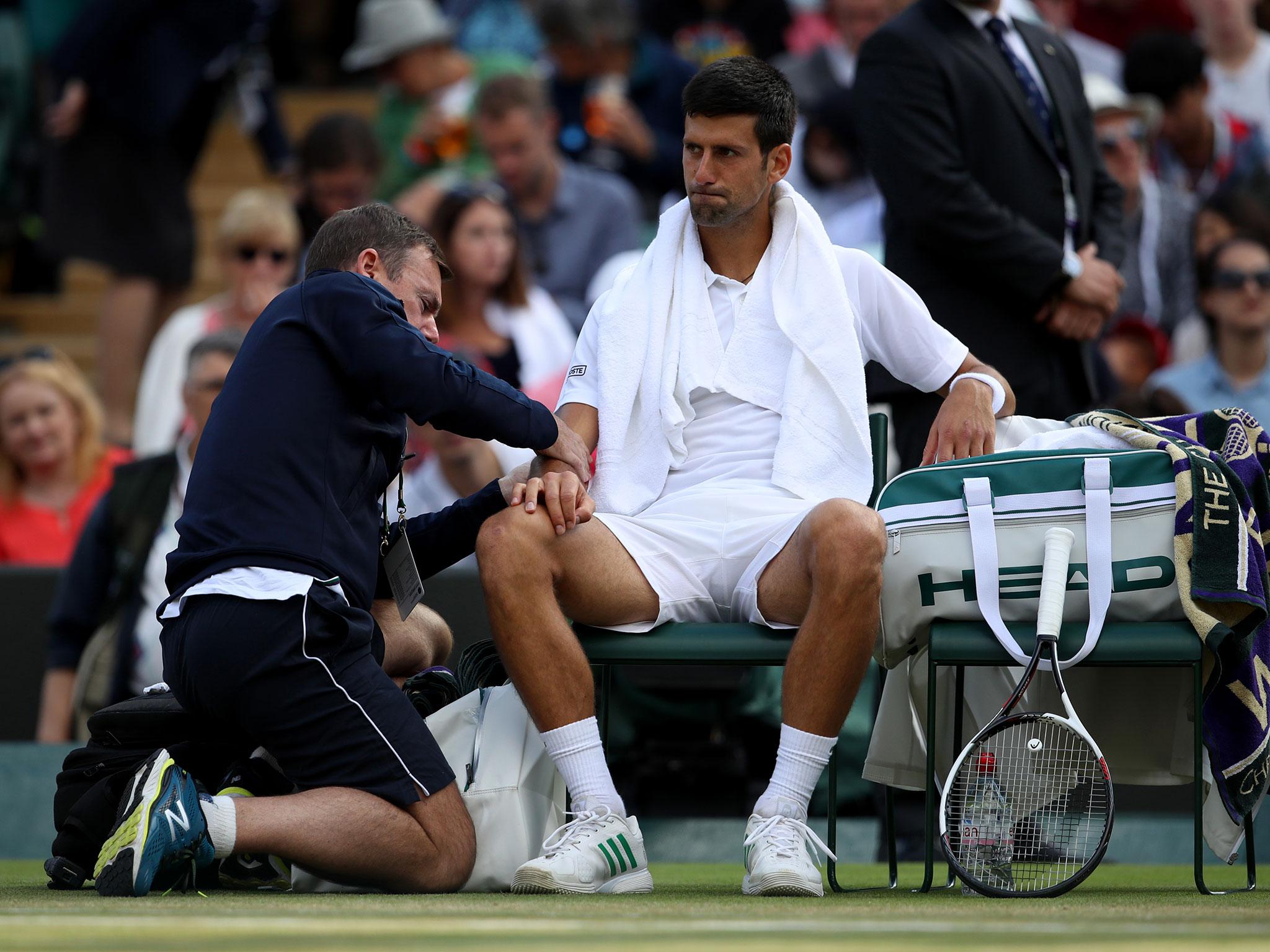 Djokovic's injury led to his Wimbledon exit in the quarter-finals