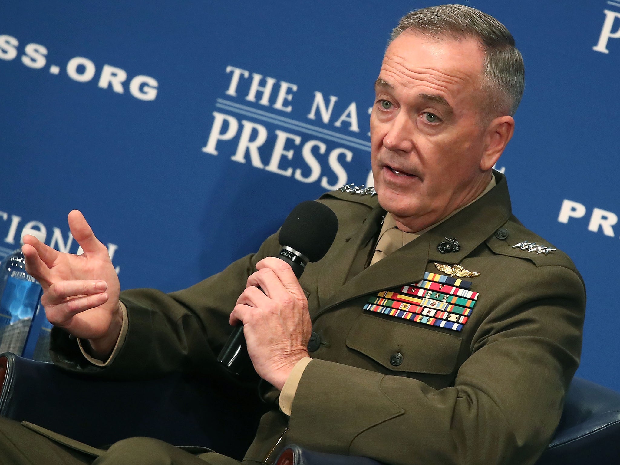 Joseph Dunford said it was his duty to prepare options for a war with North Korea