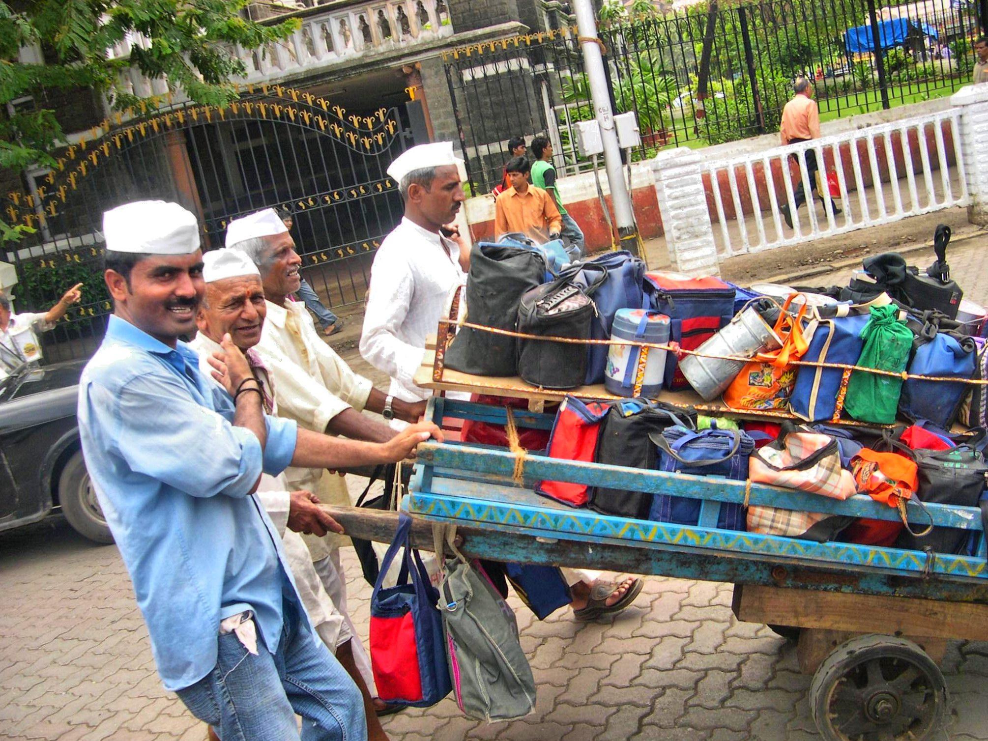 Identified by their white Ghandi caps, around 5,000 dabbawalas work in Mumbai