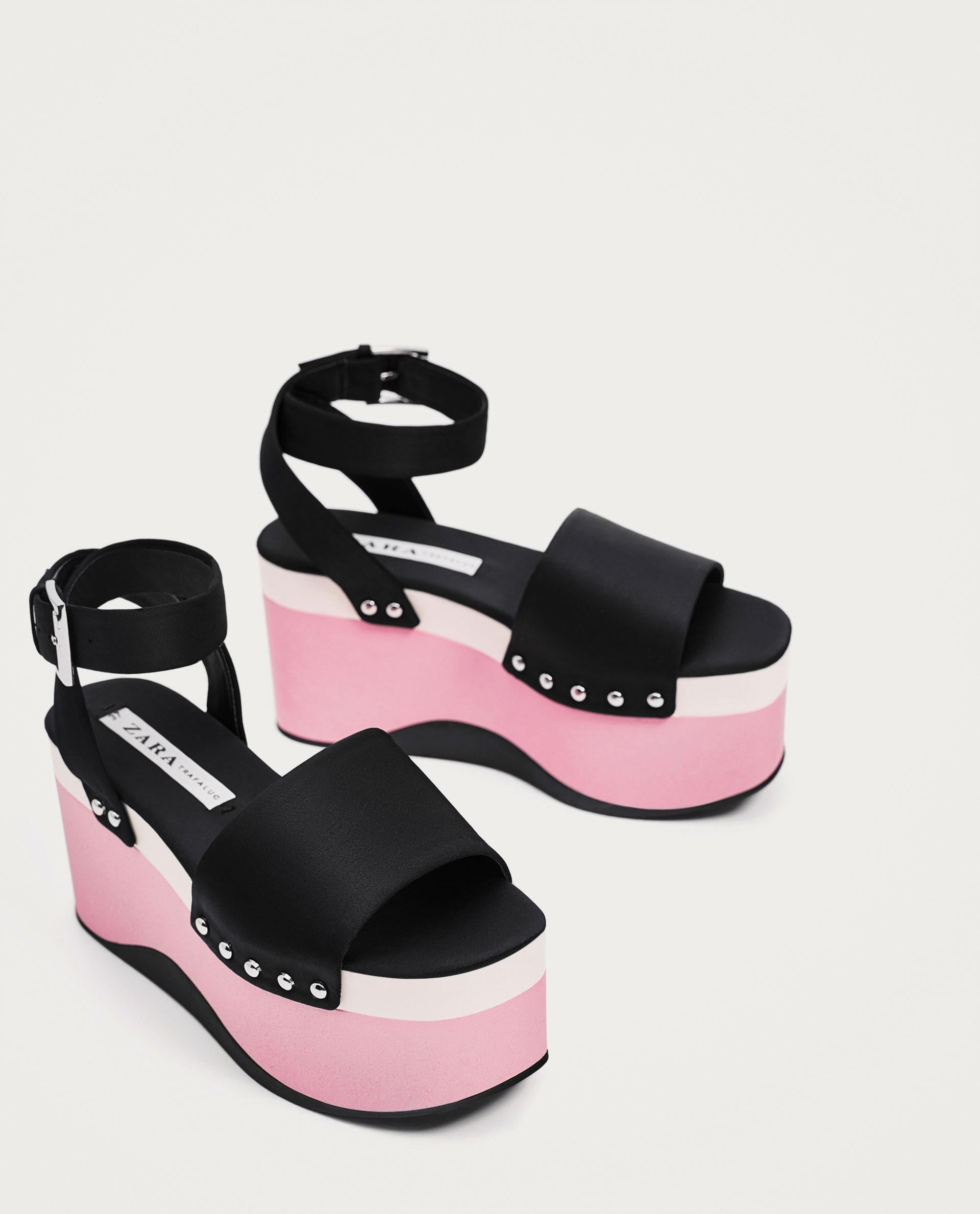 Three-tone Wedge Platform Sandals, £49.99, Zara