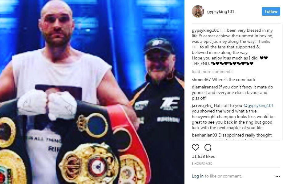 The former heavyweight champion uploaded this message on Wednesday afternoon